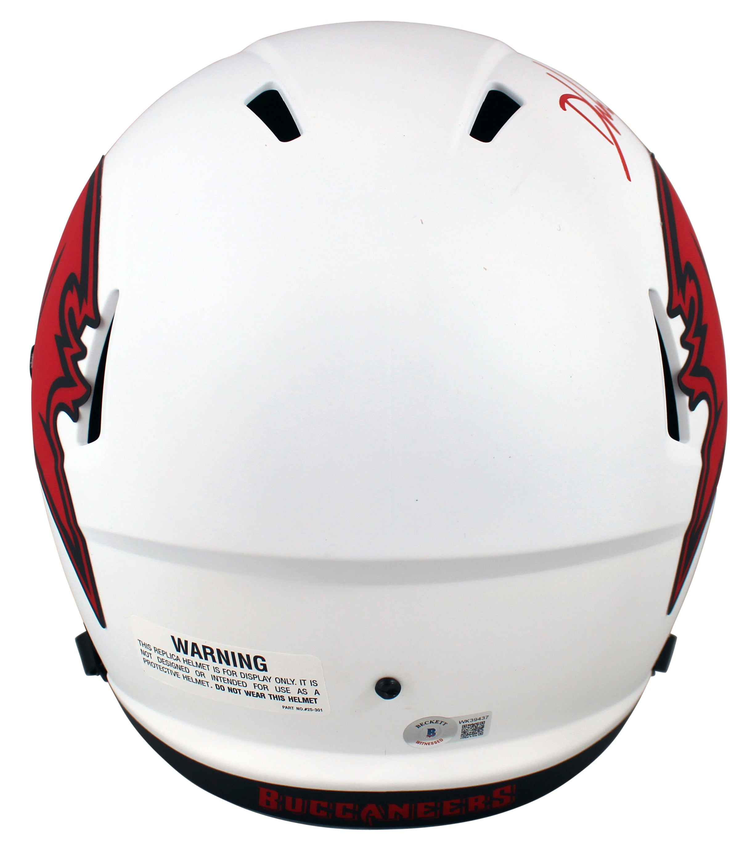 Buccaneers Devin White Signed Lunar Full Size Speed Rep Helmet BAS Witnessed