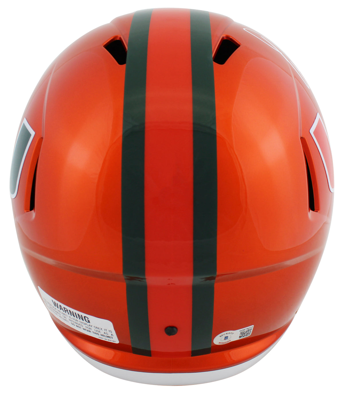 Miami Warren Sapp "91 Champs" Signed Flash Full Size Speed Rep Helmet BAS Wit