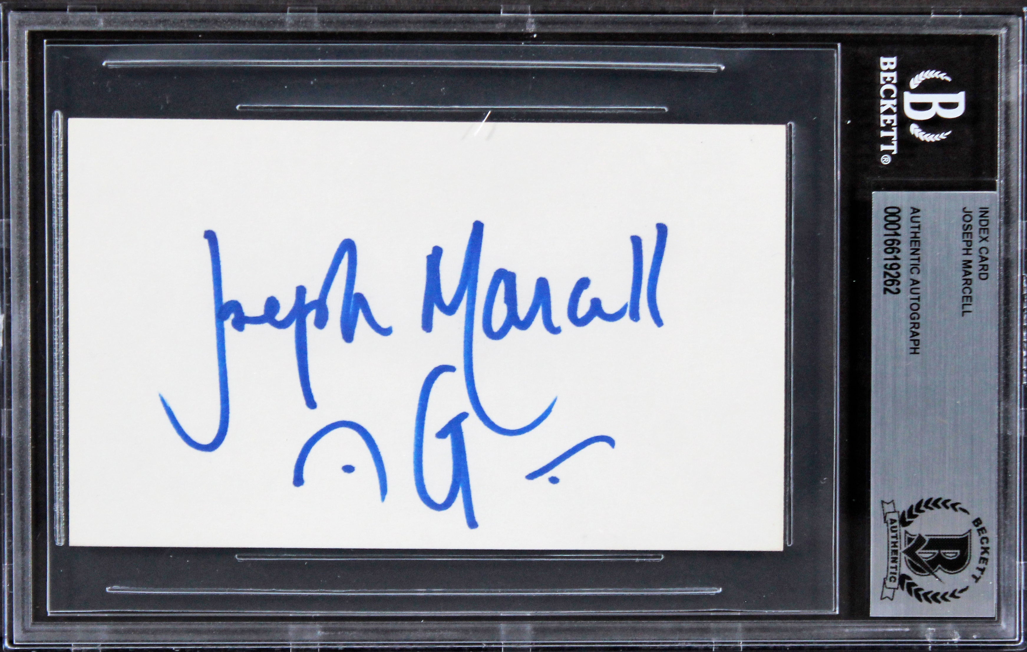 Joseph Marcell Fresh Prince of Bel-Air Signed 3x5 Index Card BAS Slabbed