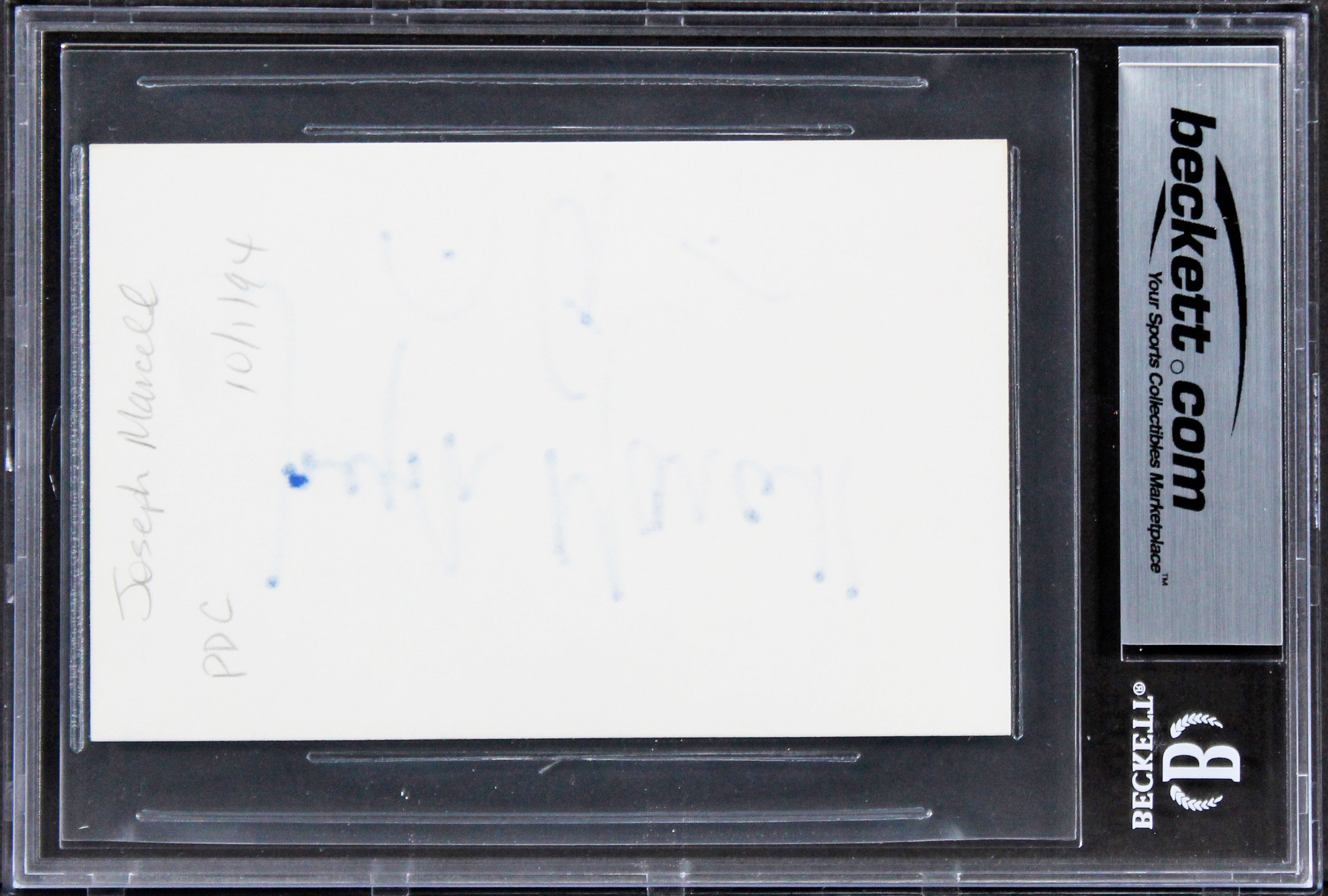 Joseph Marcell Fresh Prince of Bel-Air Signed 3x5 Index Card BAS Slabbed