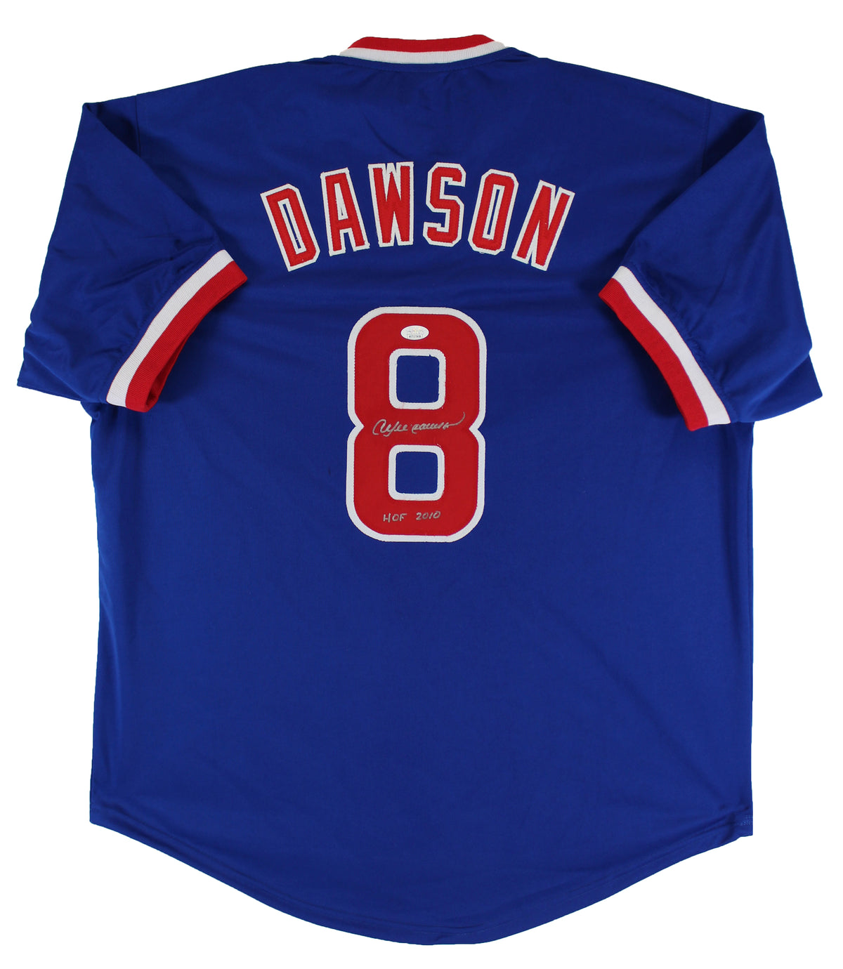 Andre Dawson "HOF 2010" Authentic Signed Blue Pro Style Jersey JSA Witness
