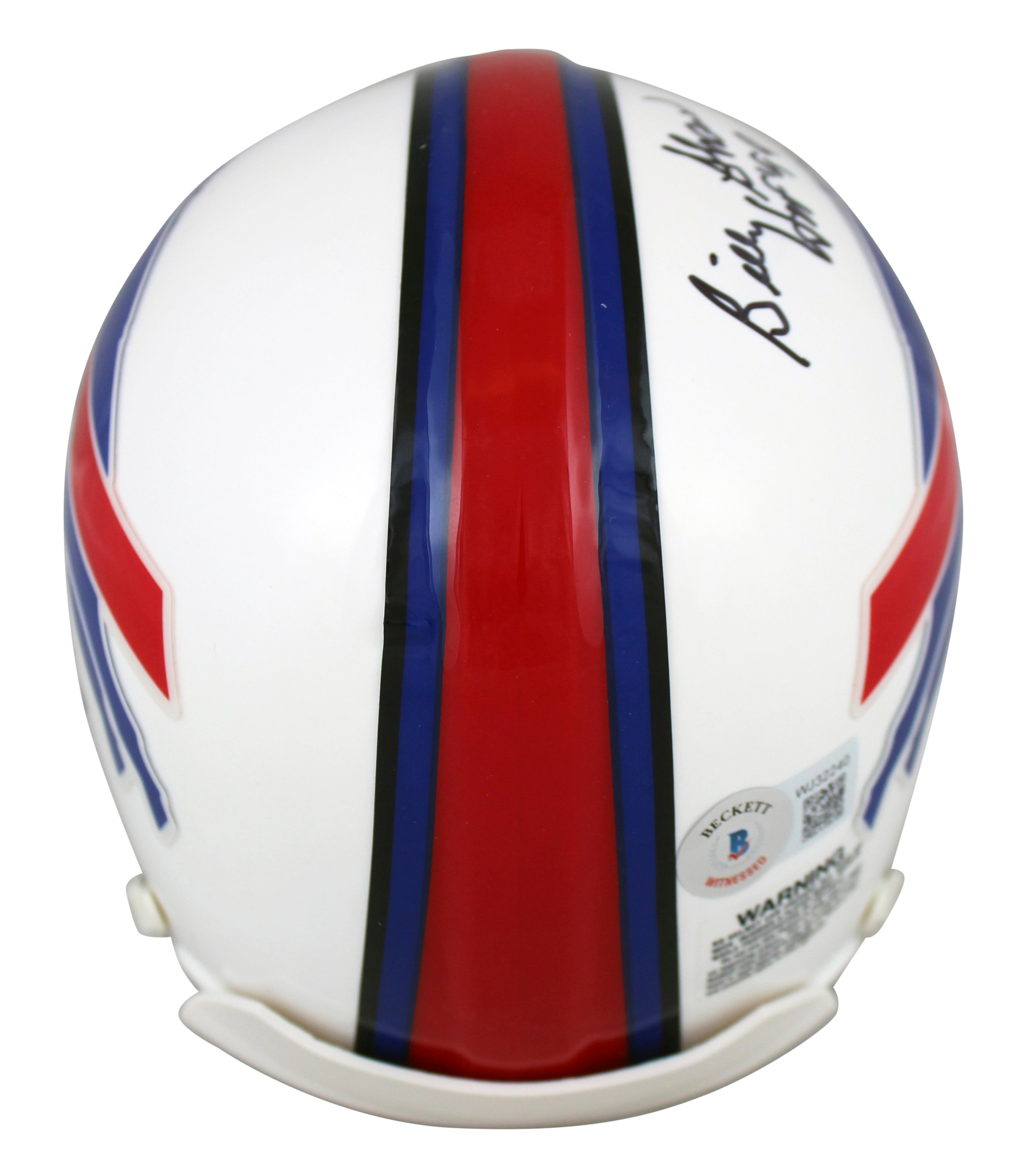 Bills Billy Shaw "HOF 99" Authentic Signed White Rep Mini Helmet BAS Witnessed