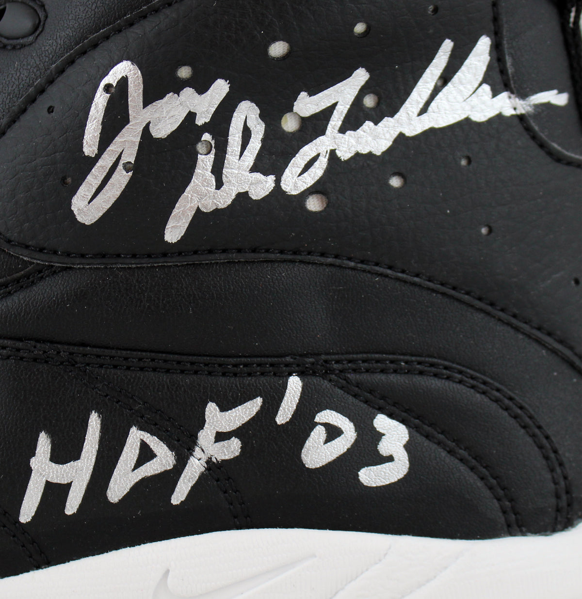 Bills Joe DeLamielleure "HOF 03" Signed Nike Air Pro Shark Stove Cleat BAS Wit
