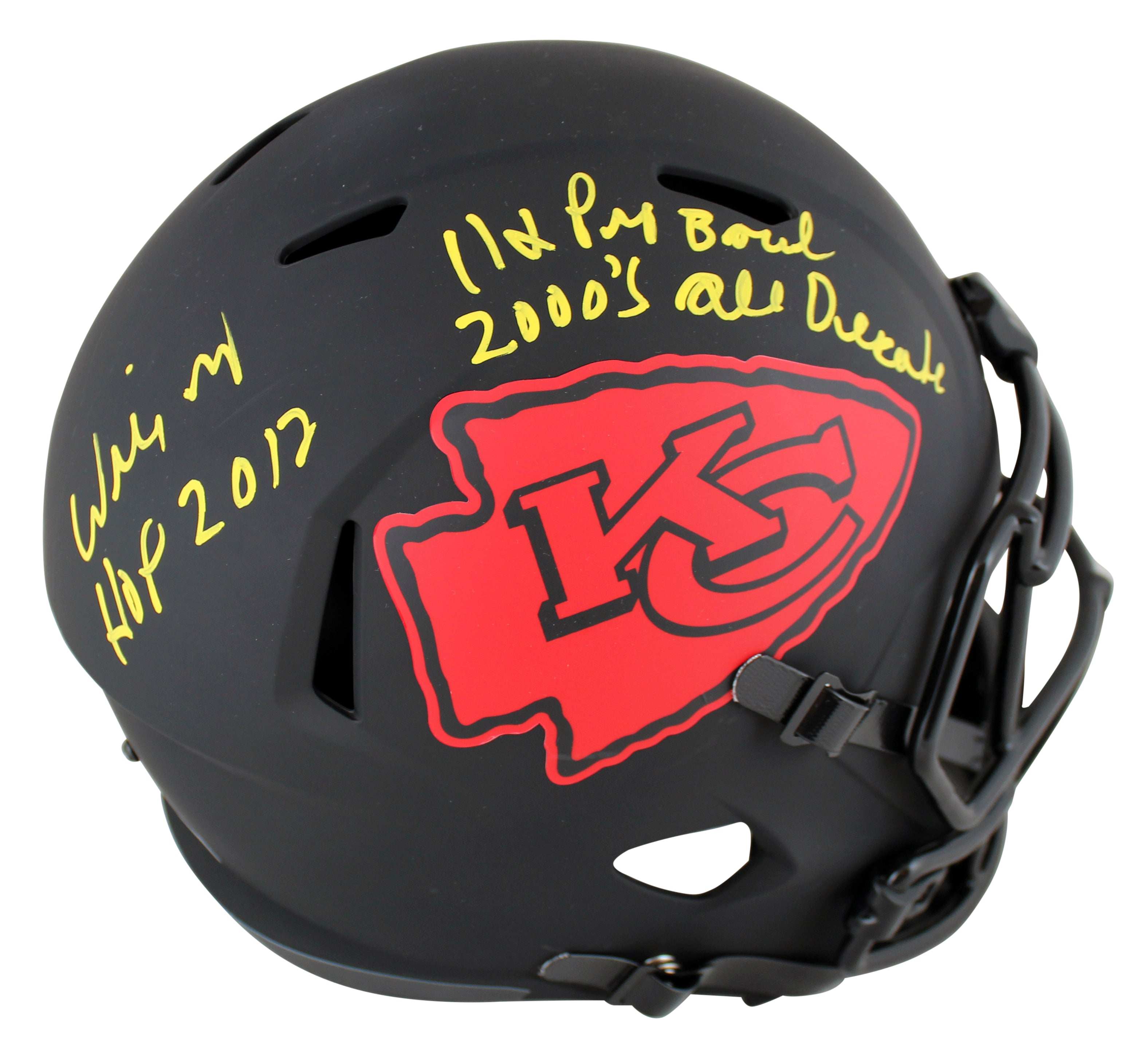 Chiefs Willie Roaf "3x Insc" Signed Eclipse Full Size Speed Rep Helmet BAS Wit
