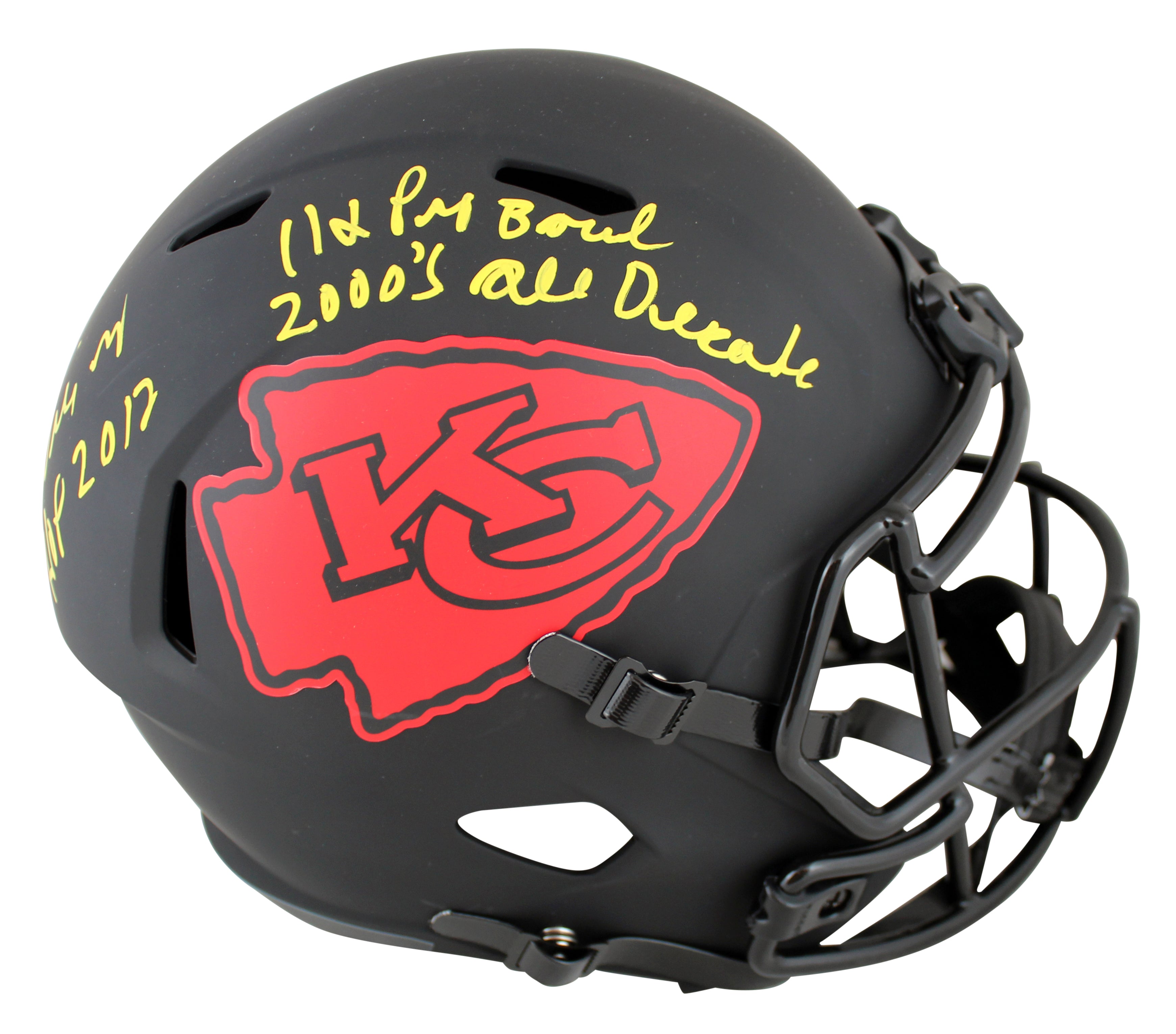 Chiefs Willie Roaf "3x Insc" Signed Eclipse Full Size Speed Rep Helmet BAS Wit