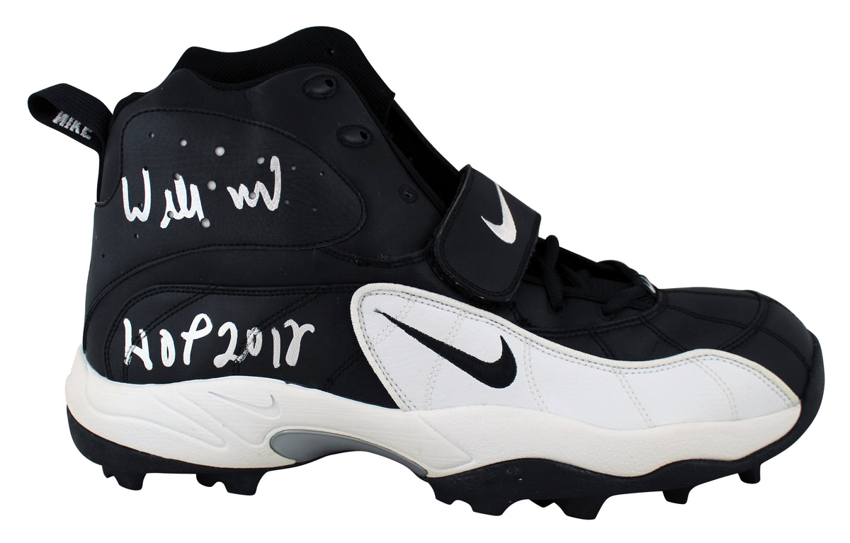 Saints Willie Roaf "HOF 12" Signed Nike Air Pro Shark Stove Cleat BAS Witnessed