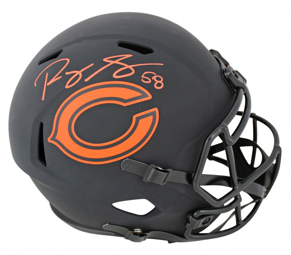 Bears Roquan Smith Authentic Signed Eclipse Full Size Speed Rep Helmet BAS