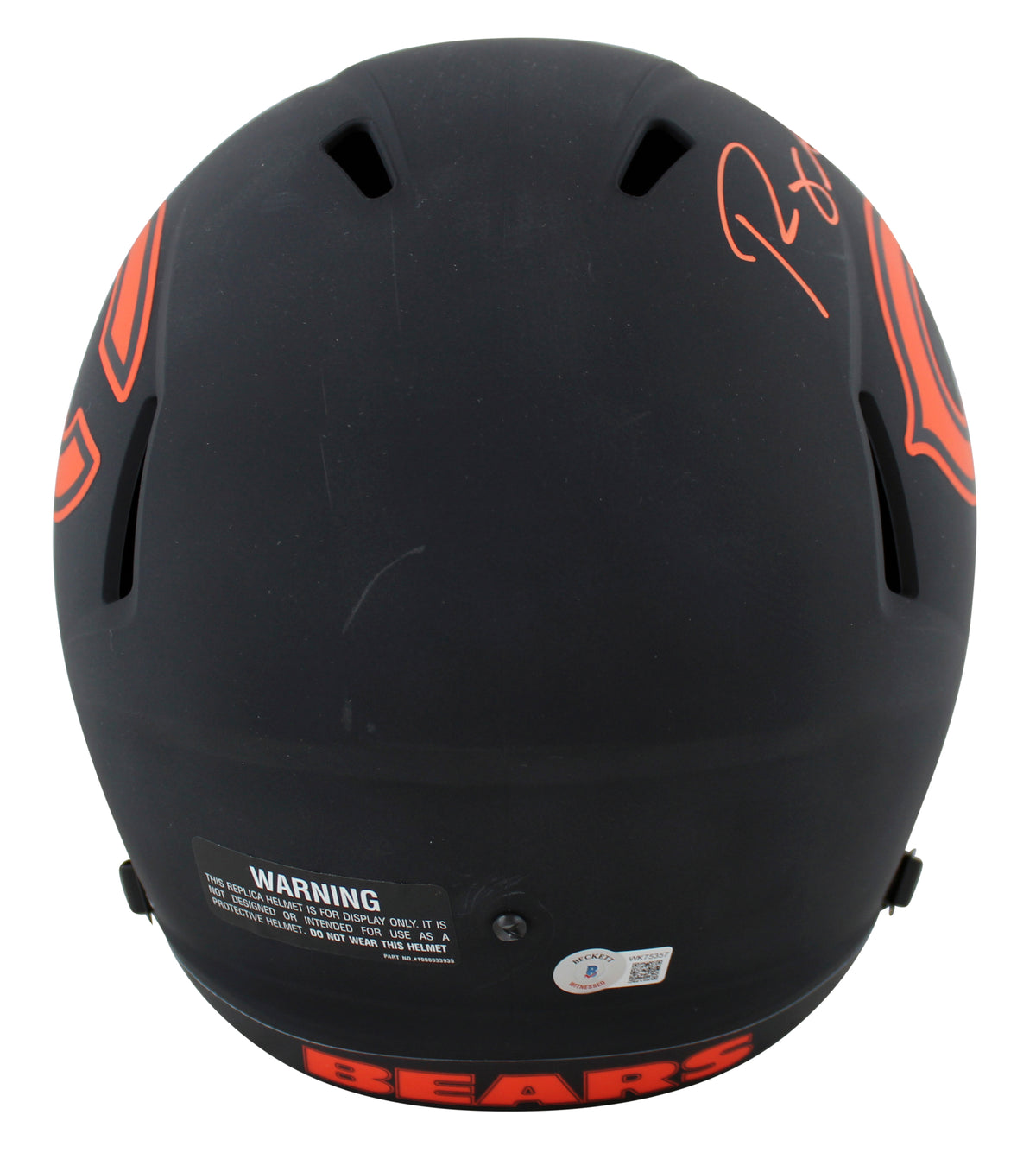 Bears Roquan Smith Authentic Signed Eclipse Full Size Speed Rep Helmet BAS