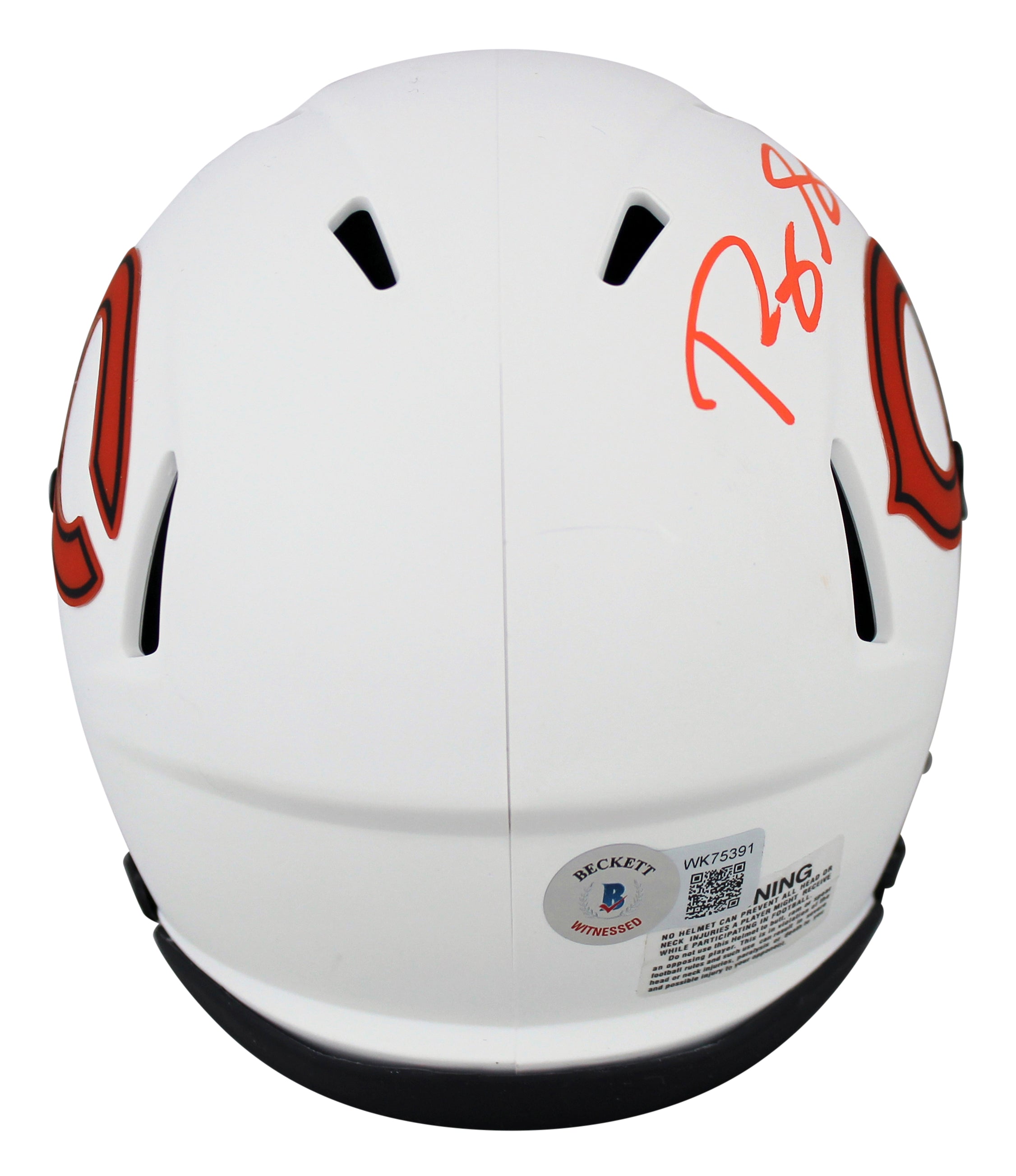 Bears Roquan Smith Authentic Signed Lunar Speed Mini Helmet BAS Witnessed
