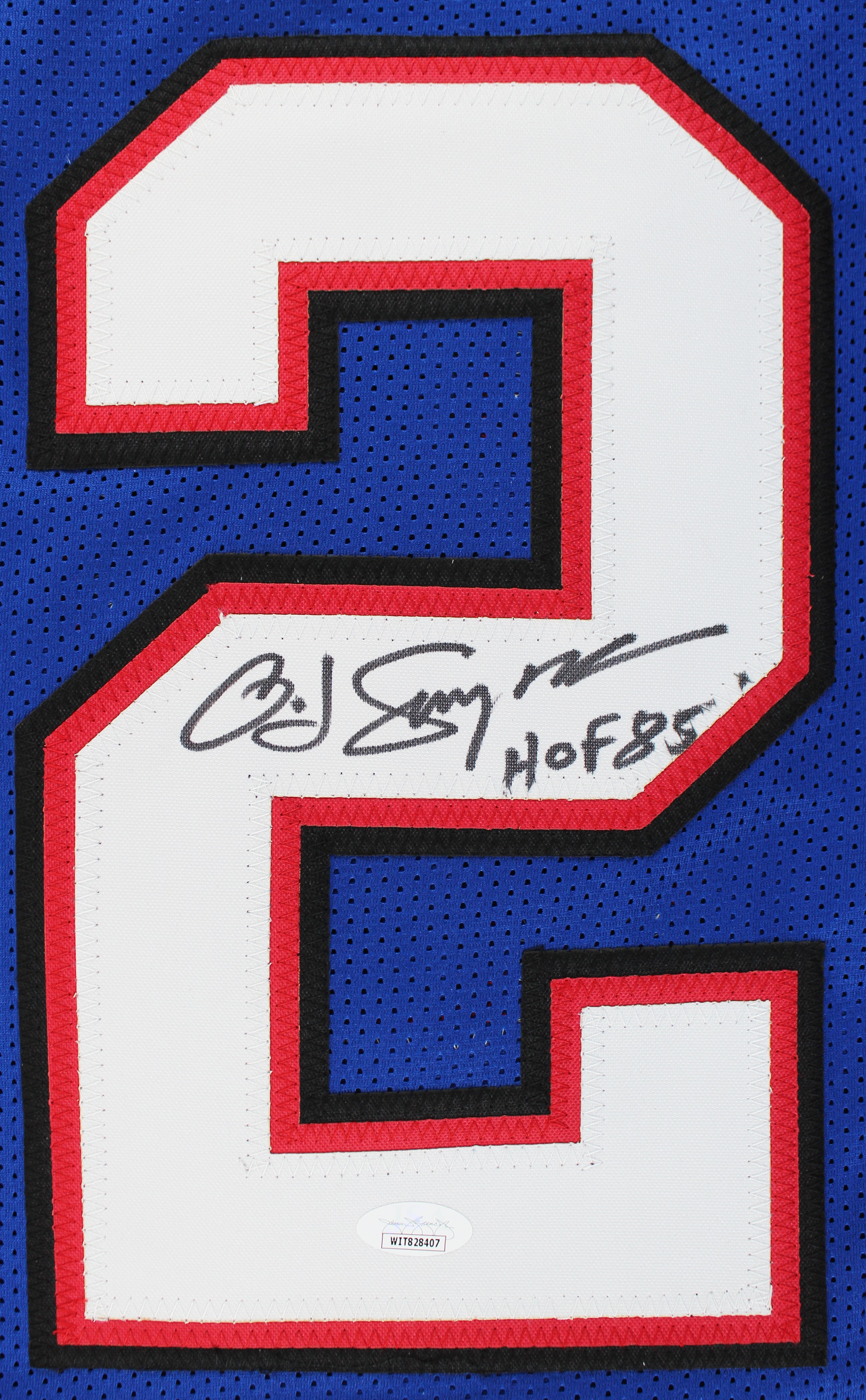 O.J. Simpson "HOF 85" Authentic Signed Blue Pro Style Jersey JSA Witness