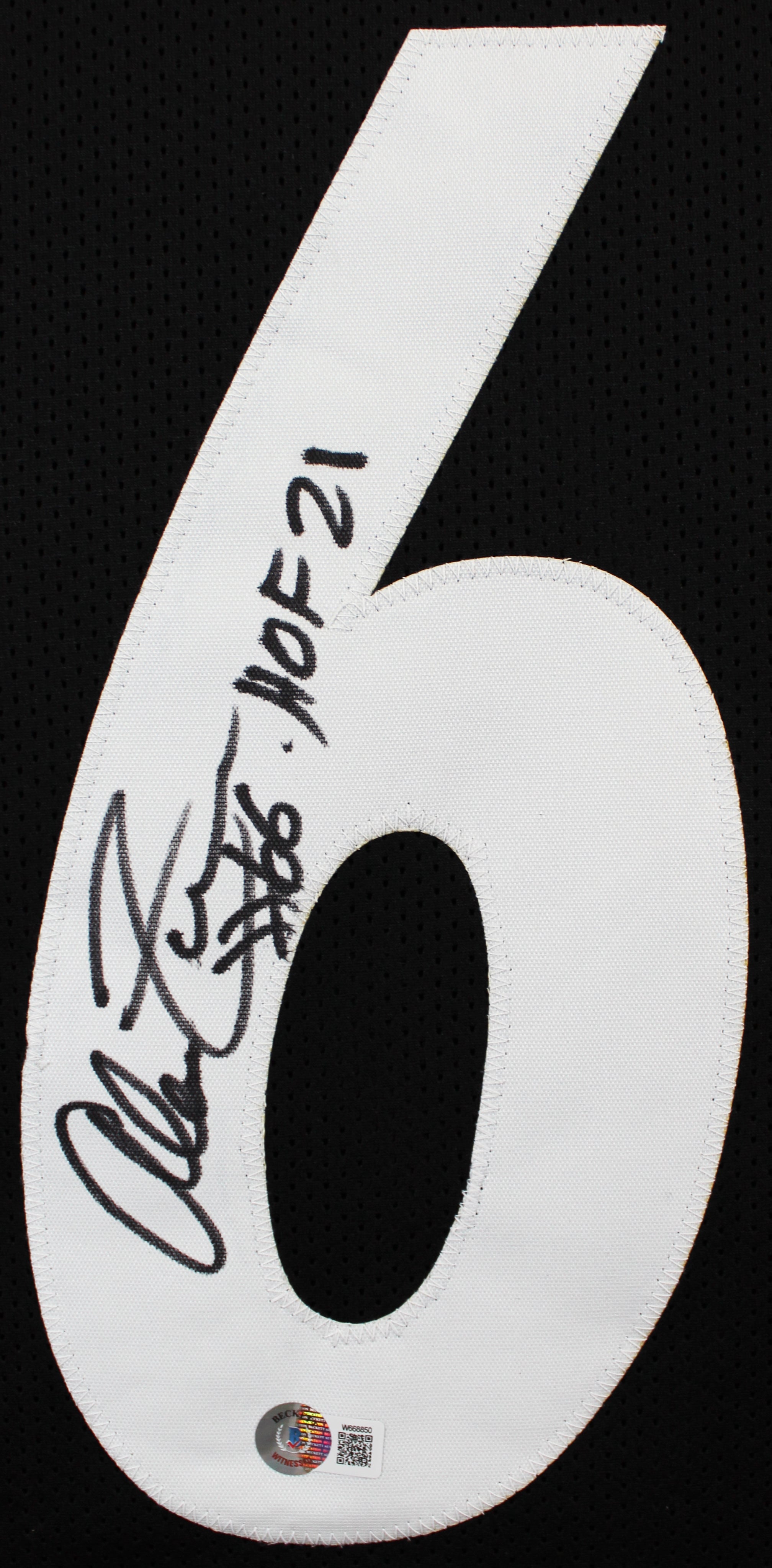 Alan Faneca "HOF 21" Authentic Signed Black Pro Style Jersey BAS Witnessed