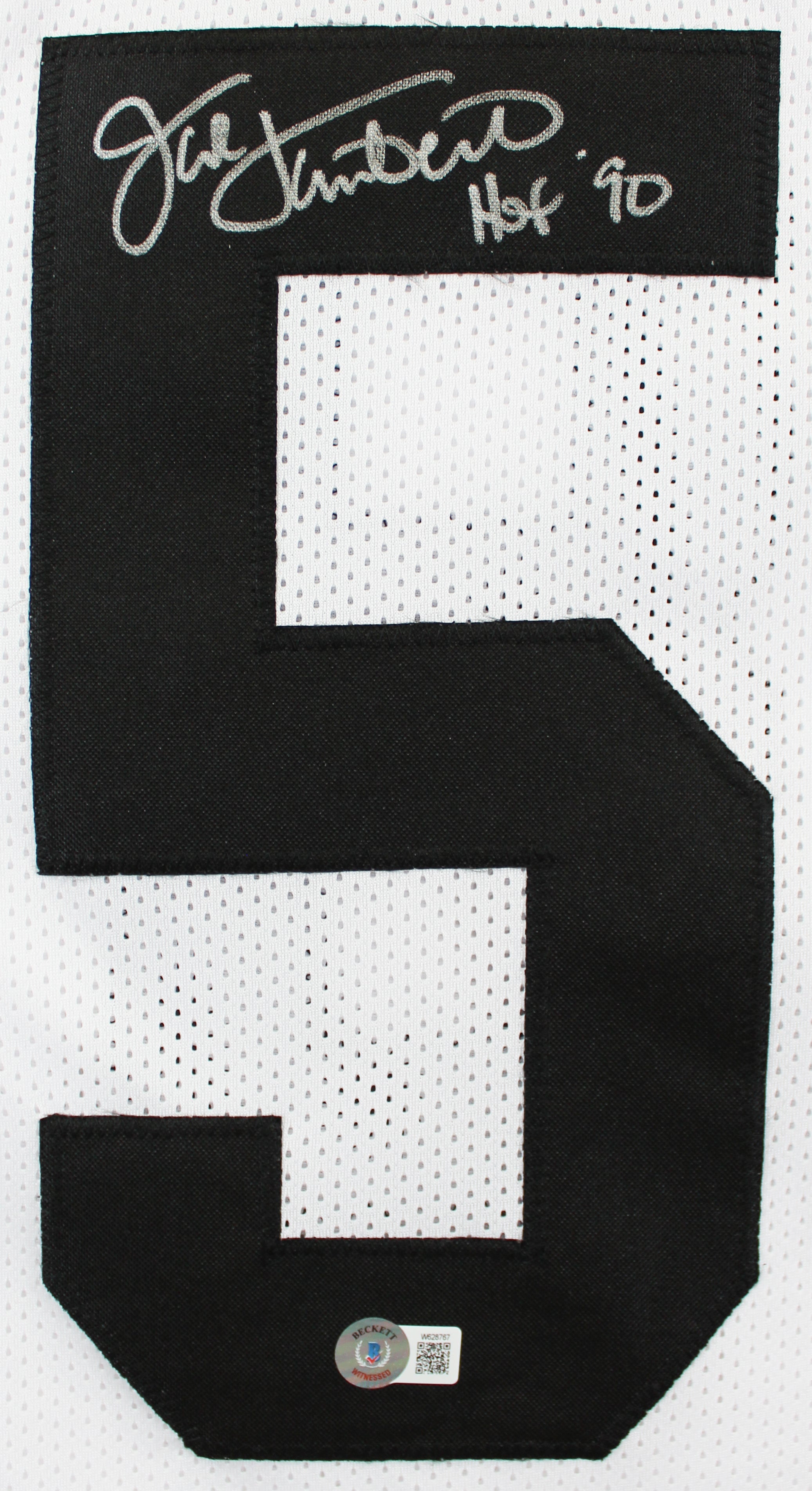 Jack Lambert "HOF 90" Authentic Signed White Pro Style Jersey BAS Witnessed