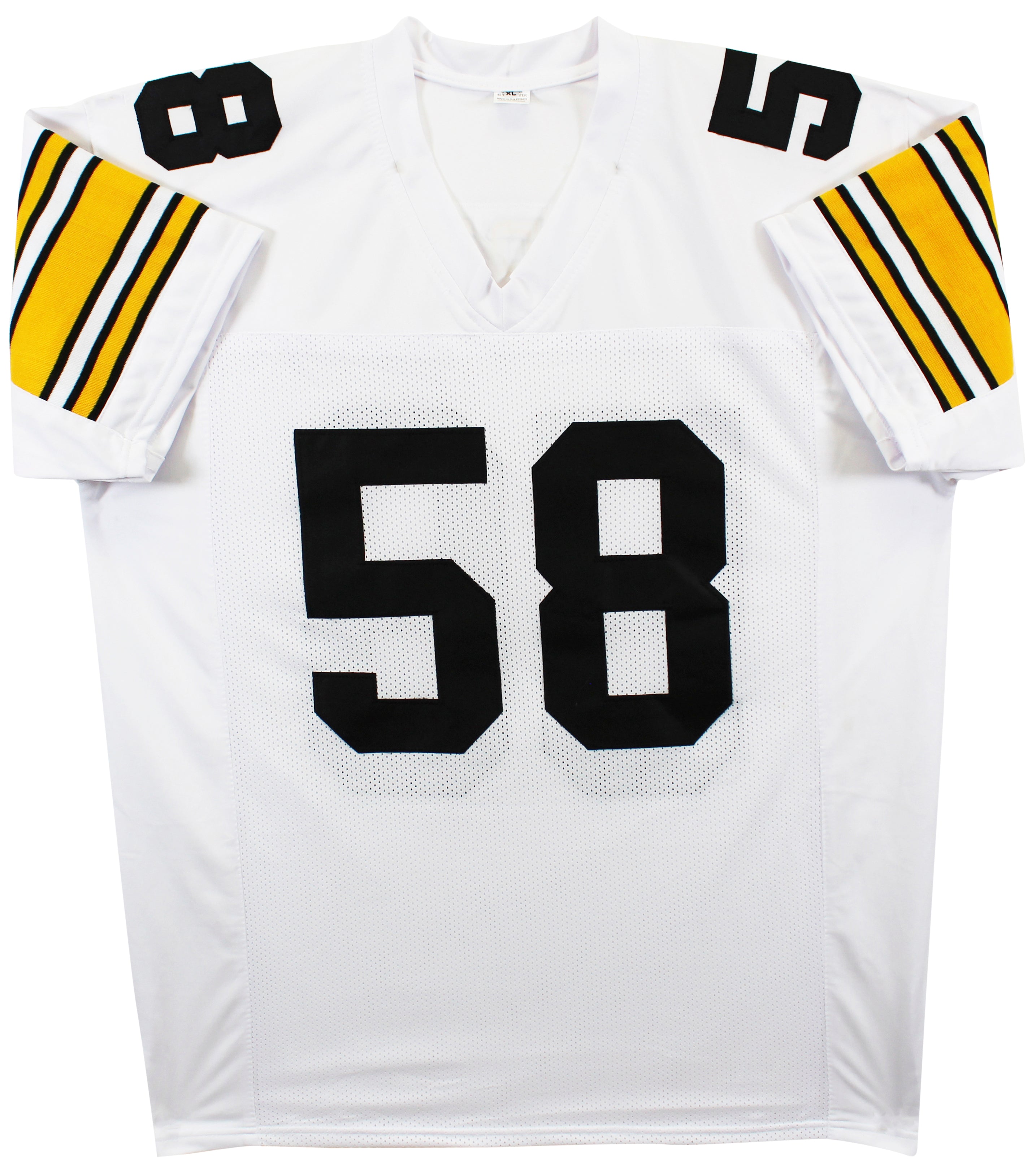 Jack Lambert "HOF 90" Authentic Signed White Pro Style Jersey BAS Witnessed