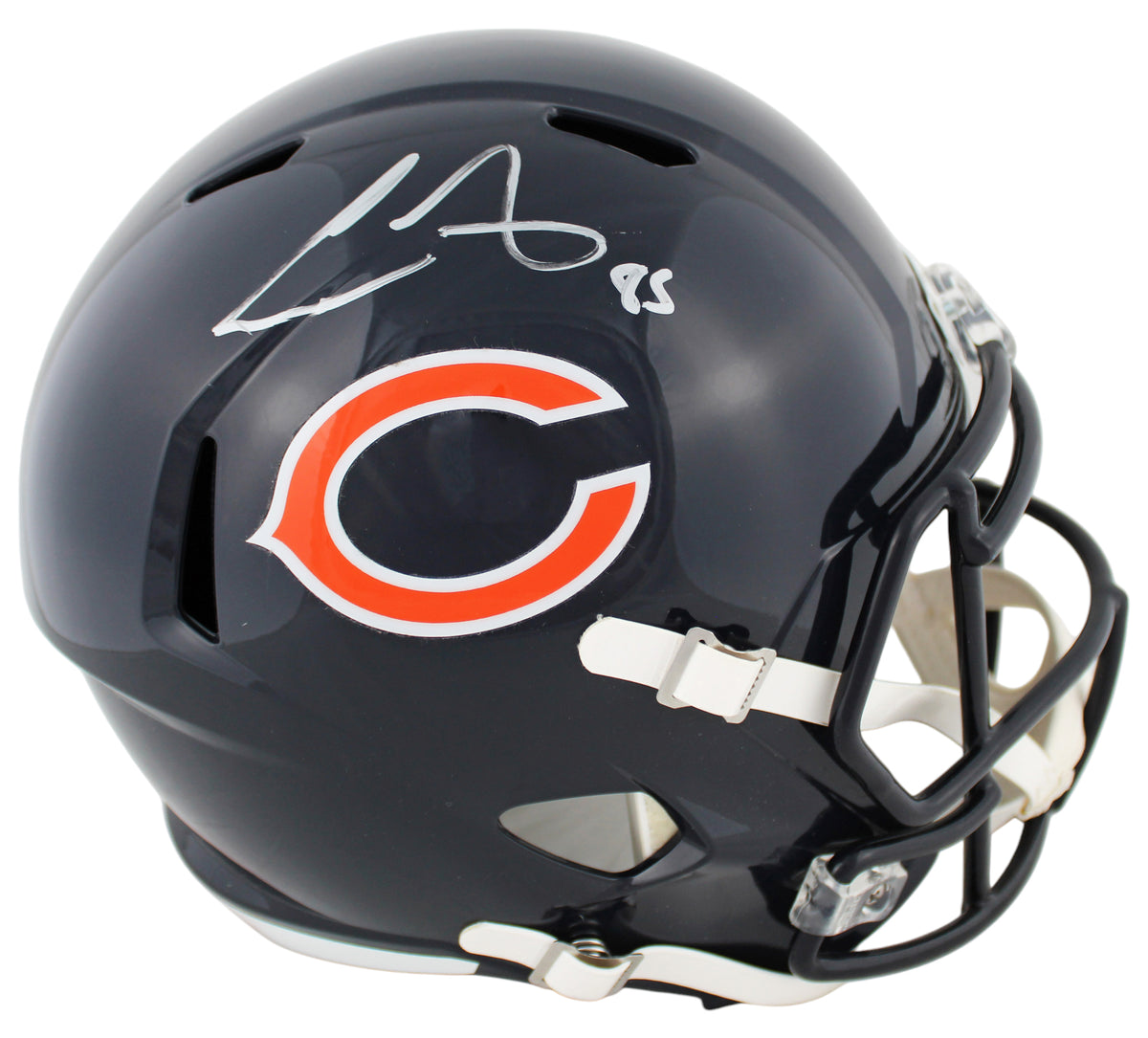 Bears Cole Kmet Authentic Signed Full Size Speed Rep Helmet BAS Witness #WK56434