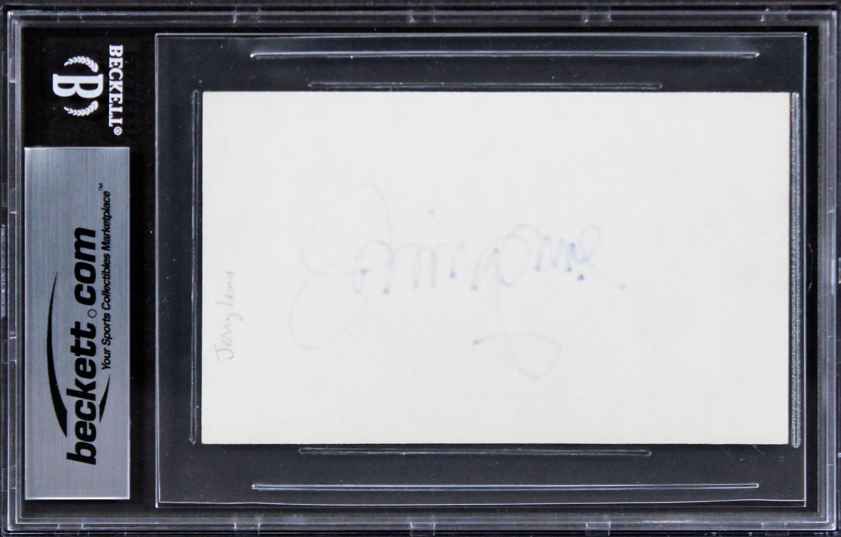 Jerry Lewis The Nutty Professor Authentic Signed 3x5 Index Card BAS Slabbed