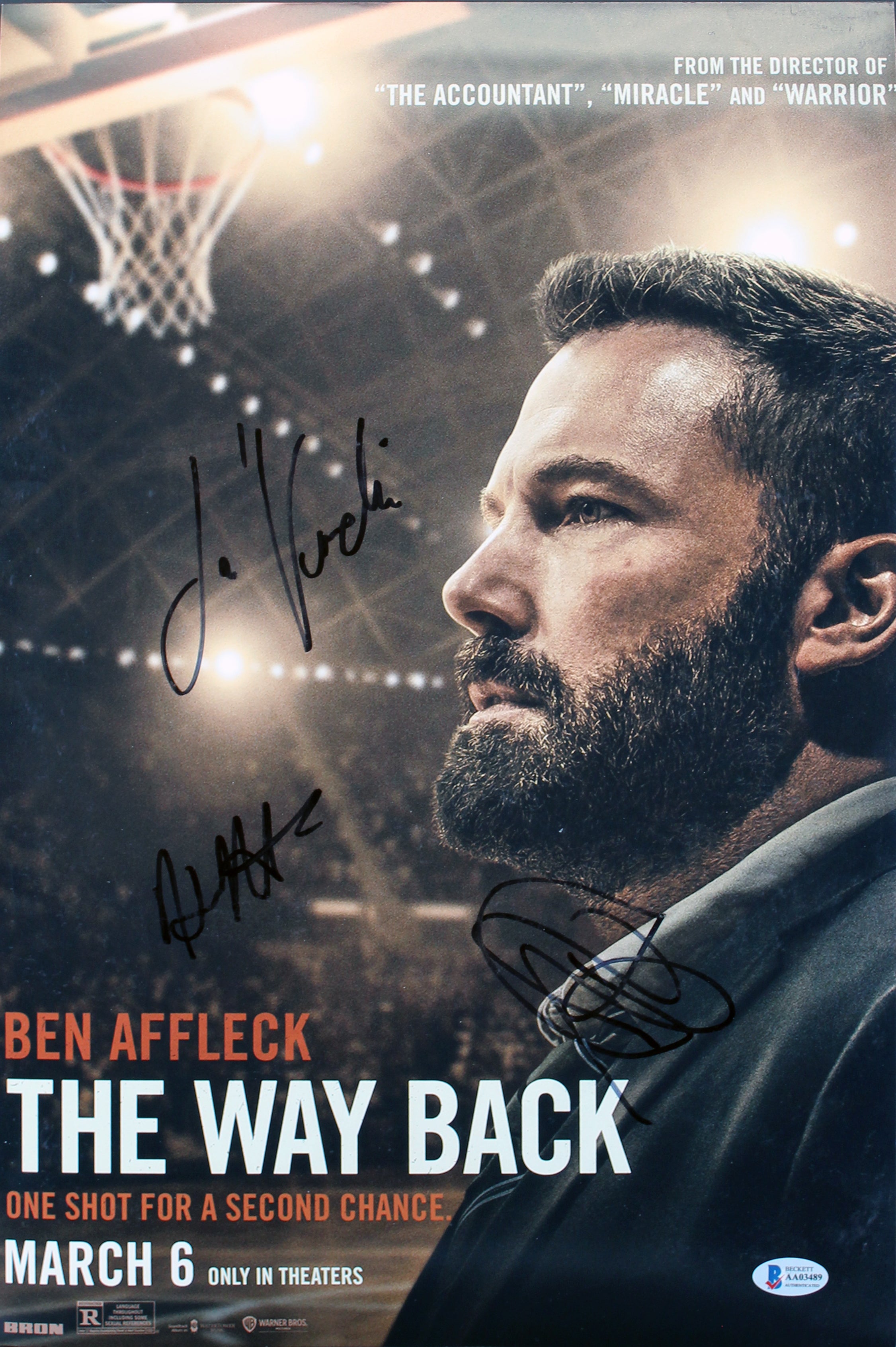 The Way Back (3) DaVinchi, McArthur & 1 More Signed 12x18 Photo BAS #AA03489