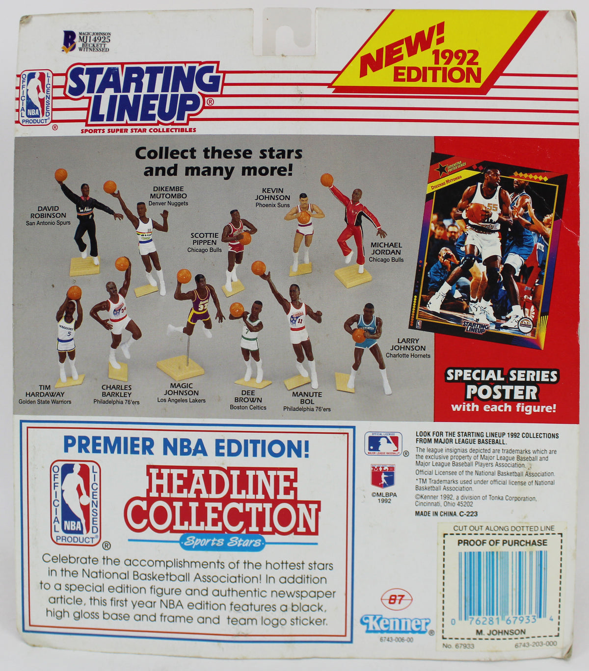 Lakers Magic Johnson Authentic Signed 1992 Starting Lineup BAS Witness #MJ14925