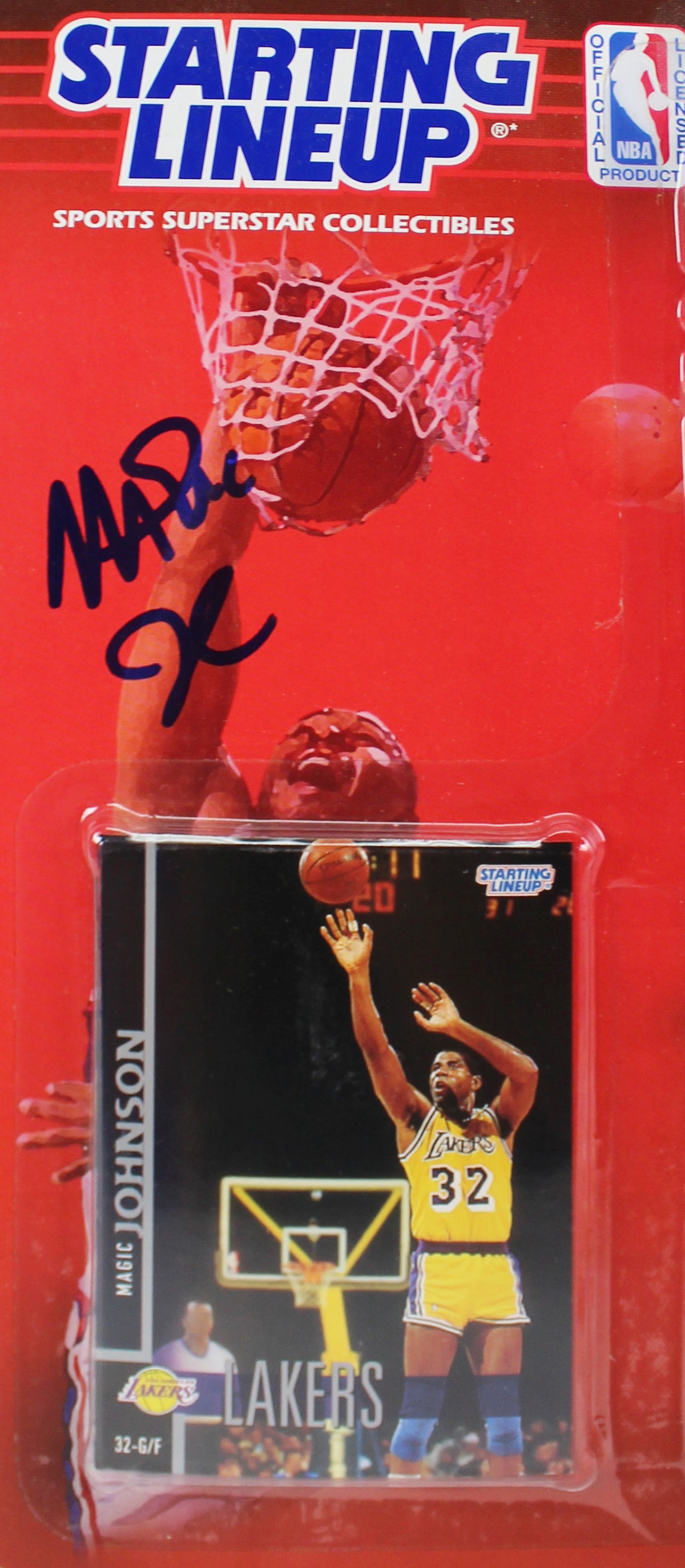 Lakers Magic Johnson Authentic Signed 1998 Starting Lineup BAS Witness #MJ14930