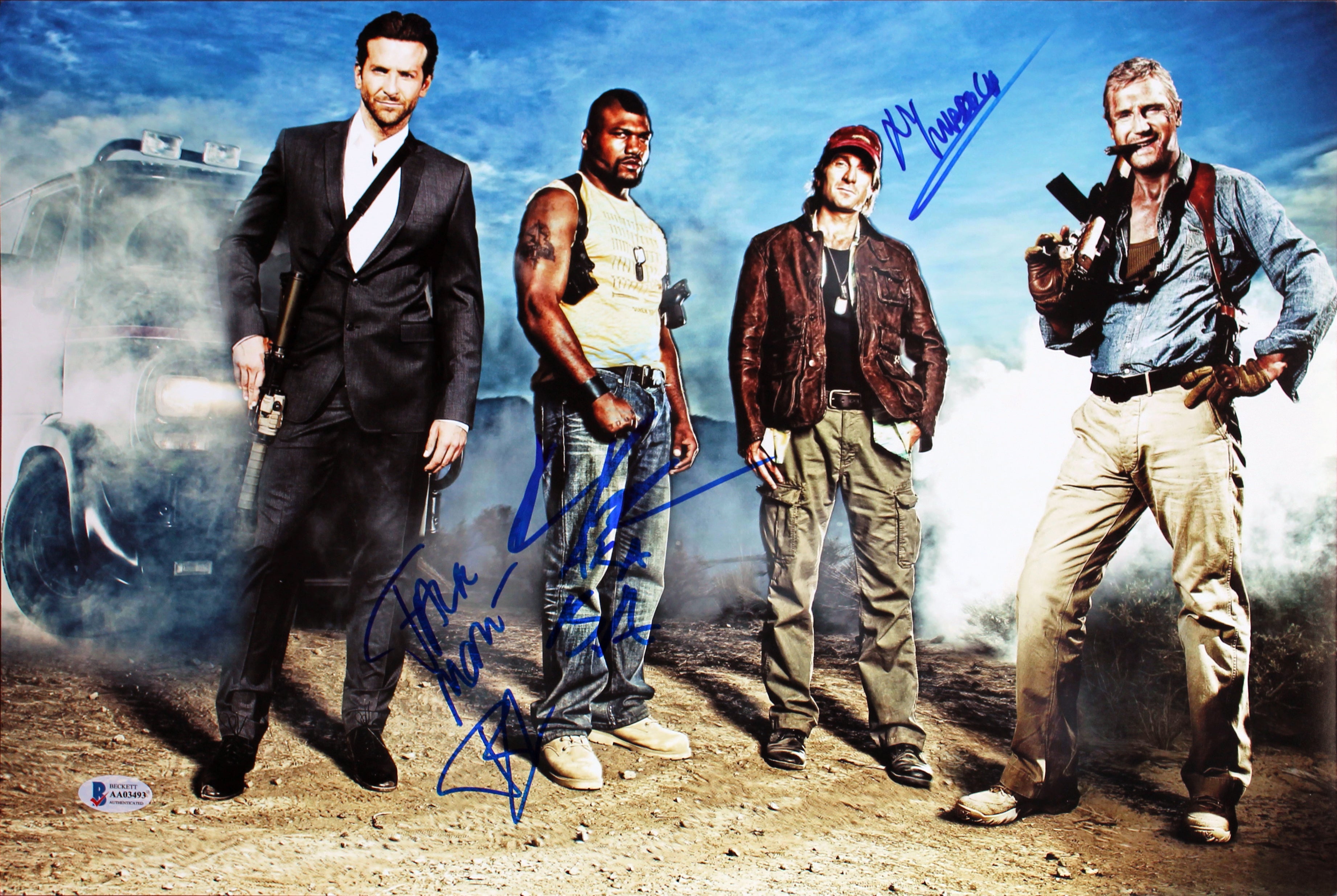 The A-Team (3) Bradley Cooper, Jackson & Copley Signed 12x18 Photo BAS #AA03493