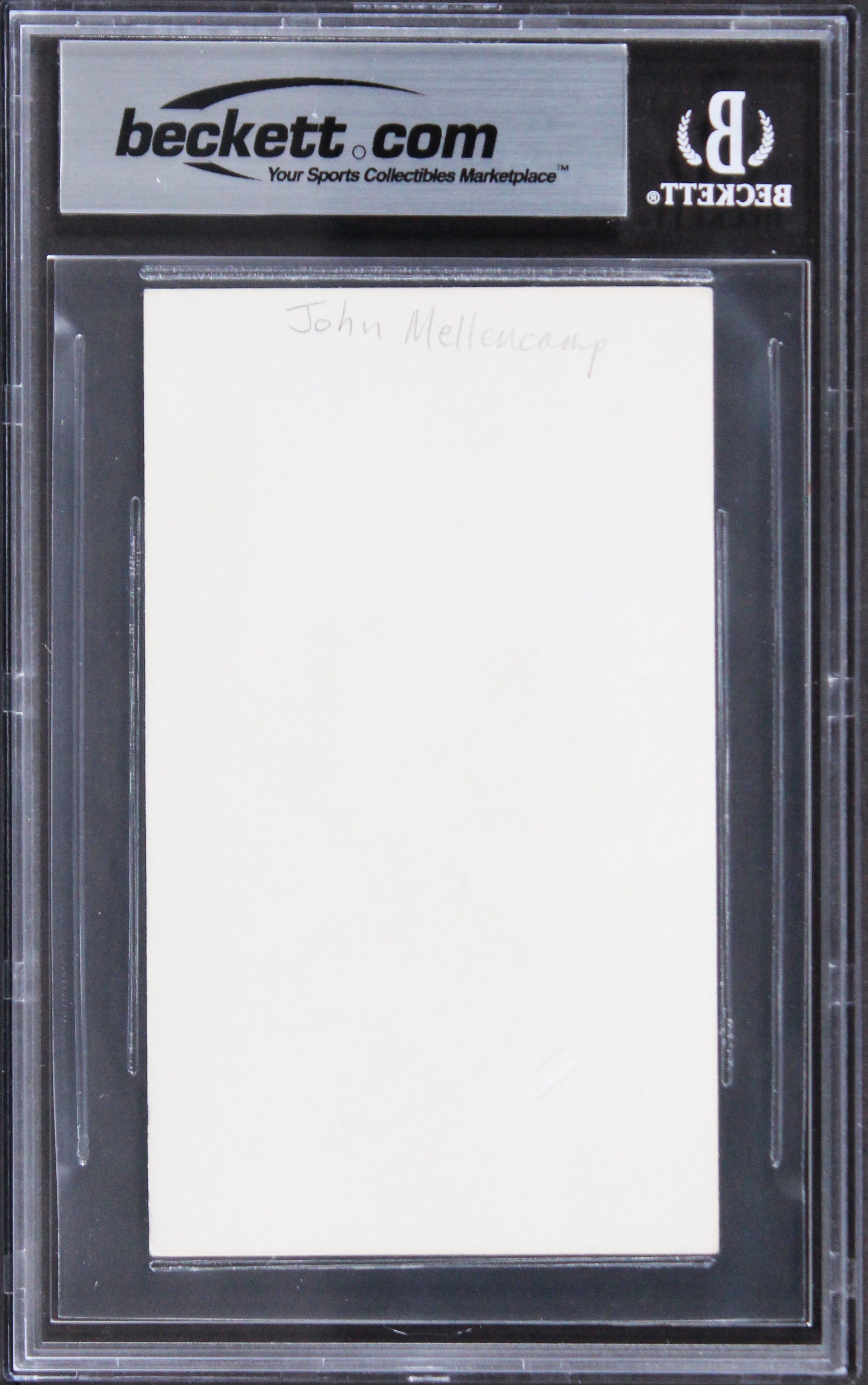 John Mellencamp Musician Authentic Signed 3x5 Index Card Autographed BAS Slabbed