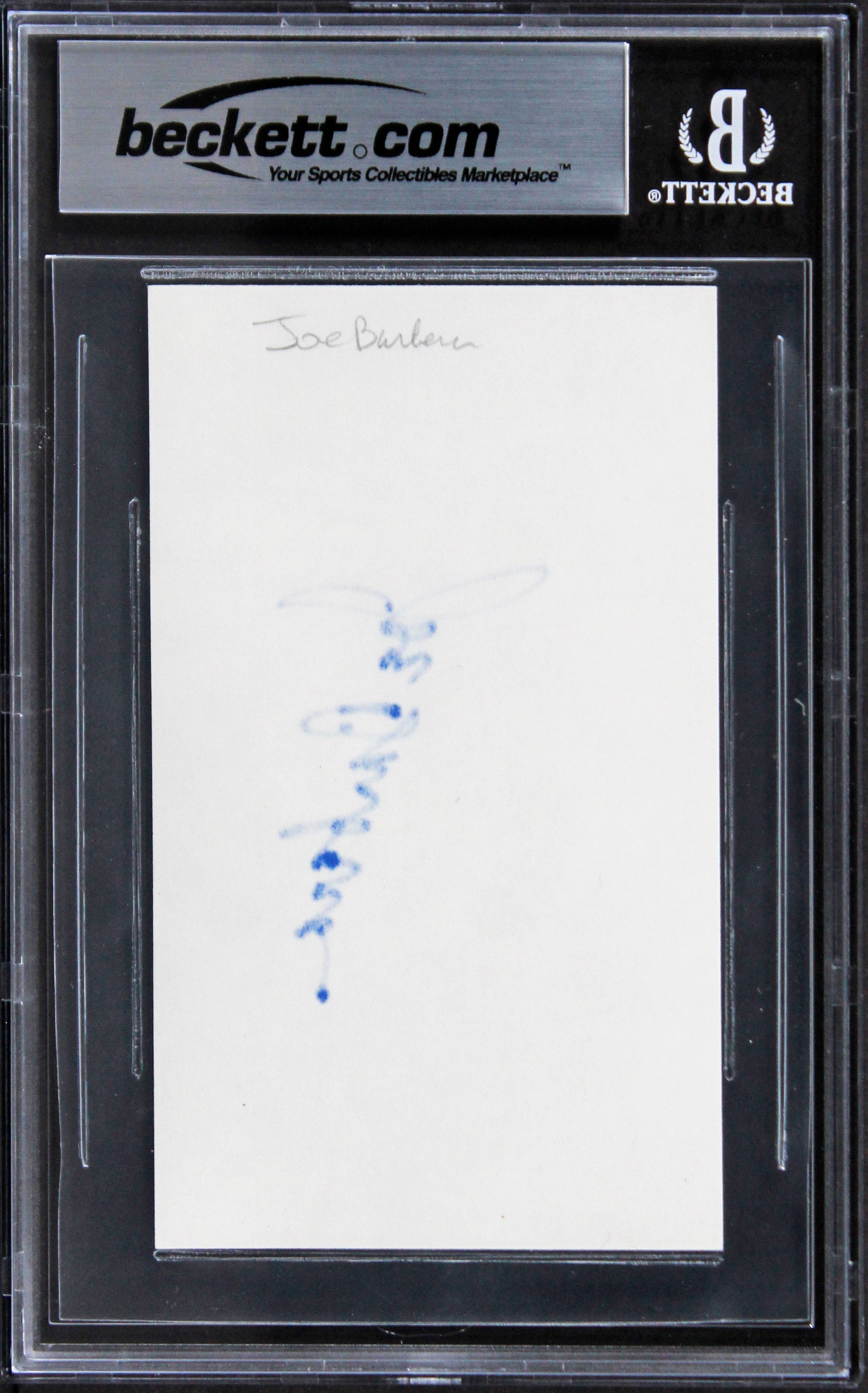 Joe Barbera Scooby-Doo Authentic Signed 3x5 Index Card Autographed BAS Slabbed
