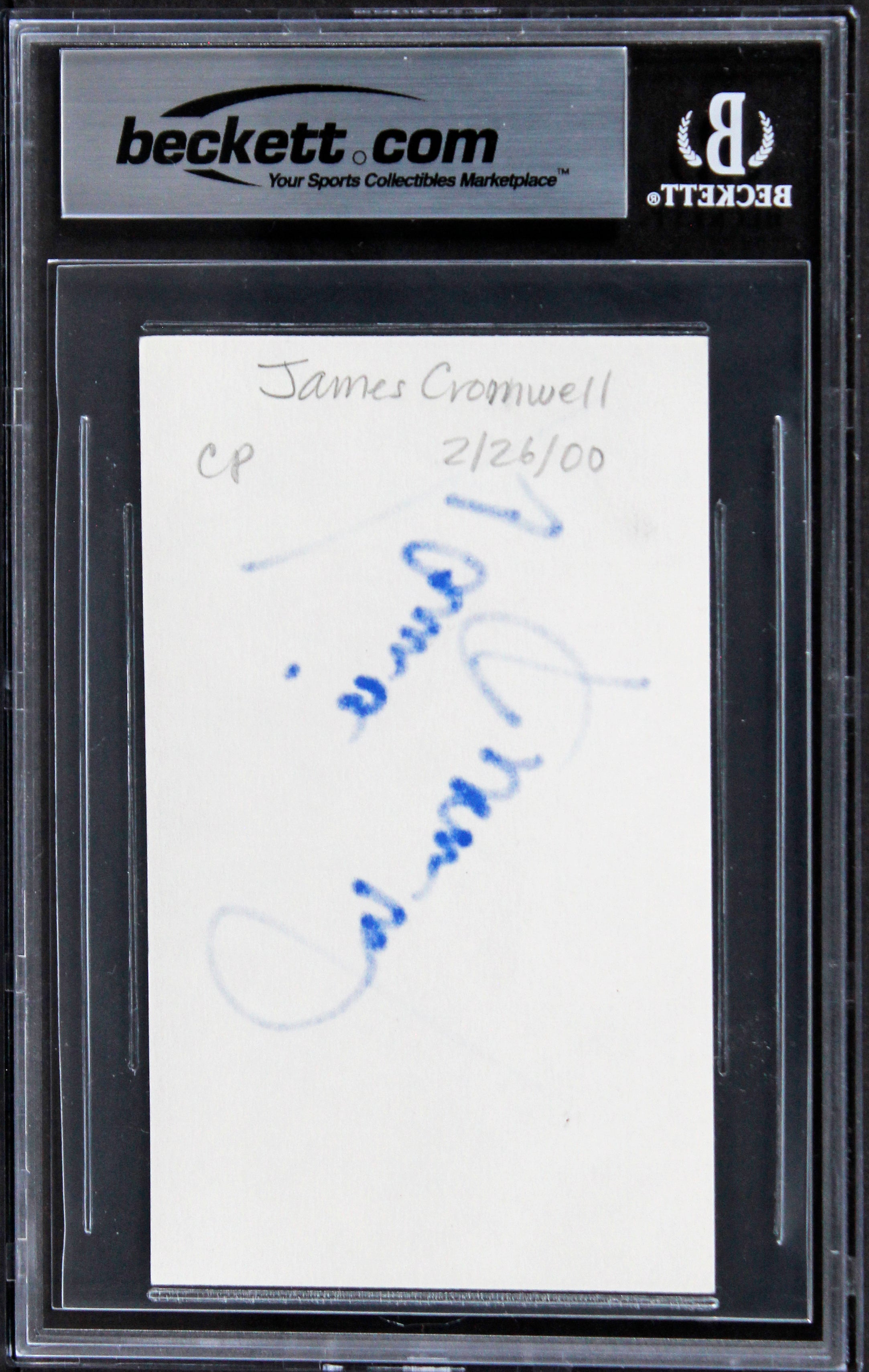 James Cromwell The Green Mile Signed 3x5 Index Card Autographed BAS Slabbed