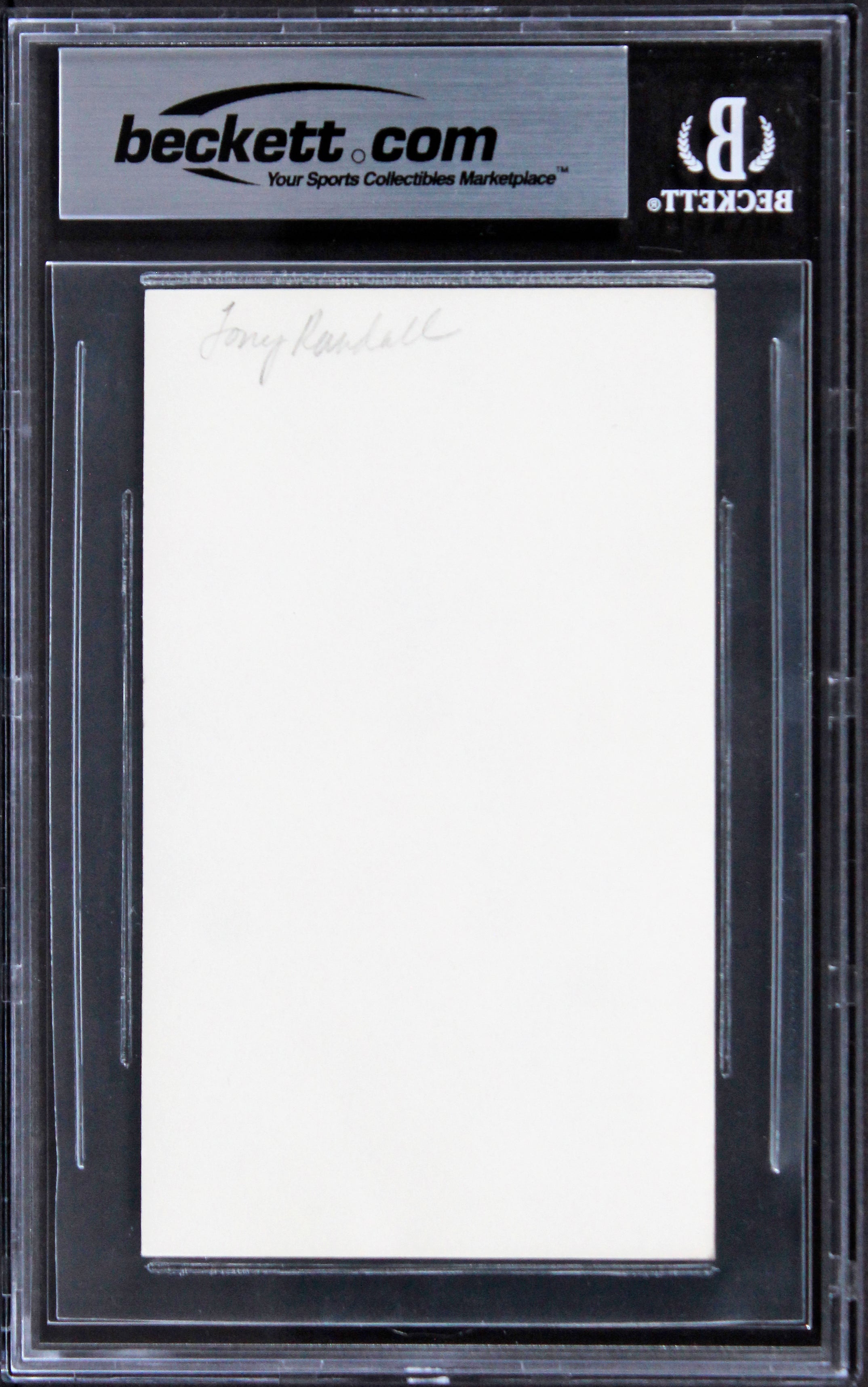 Tony Randall The Odd Couple Authentic Signed 3x5 Index Card BAS Slabbed 1