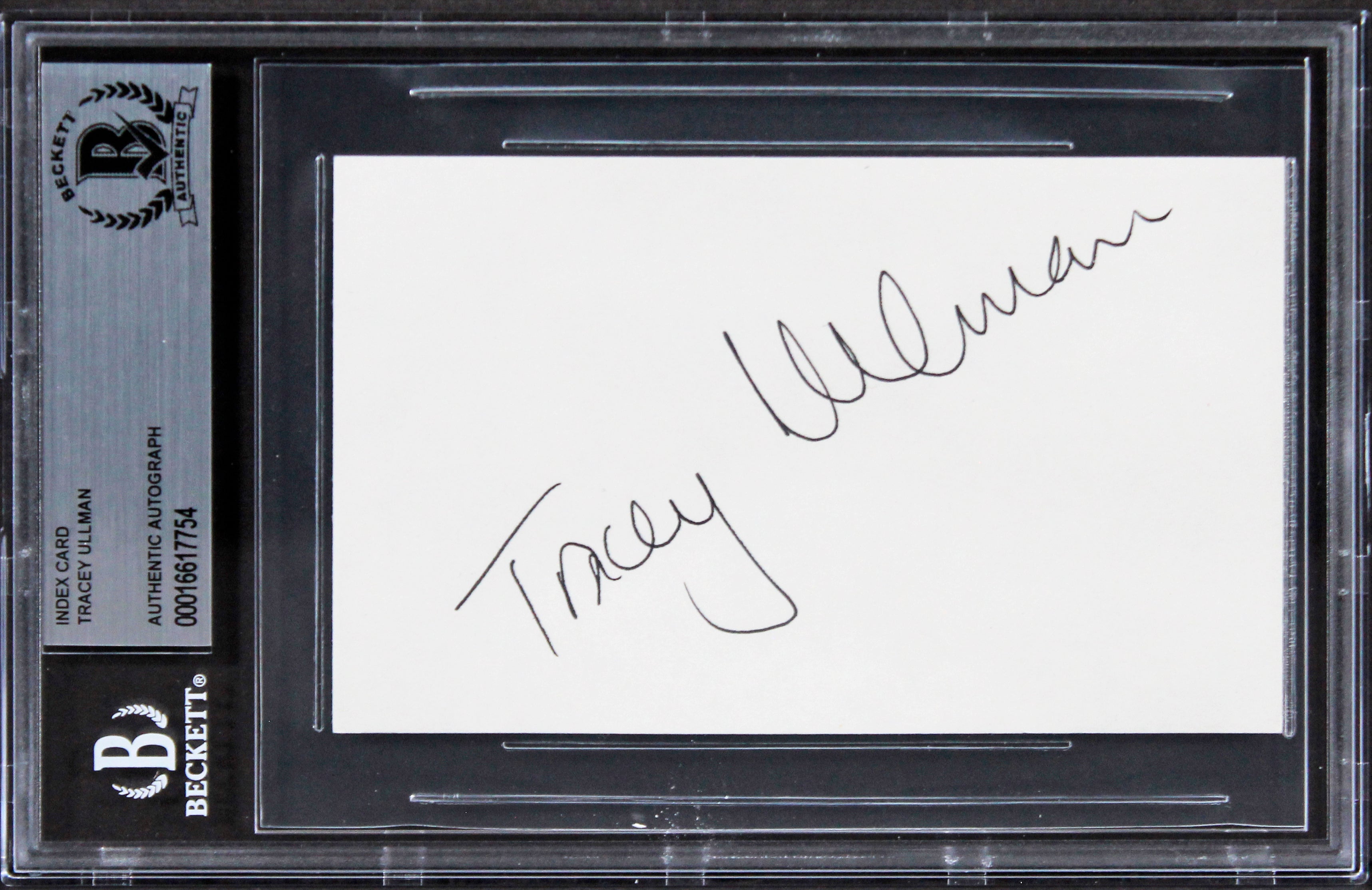 Tracey Ullman The Tracey Ullman Show Signed 3x5 Index Card BAS Slabbed