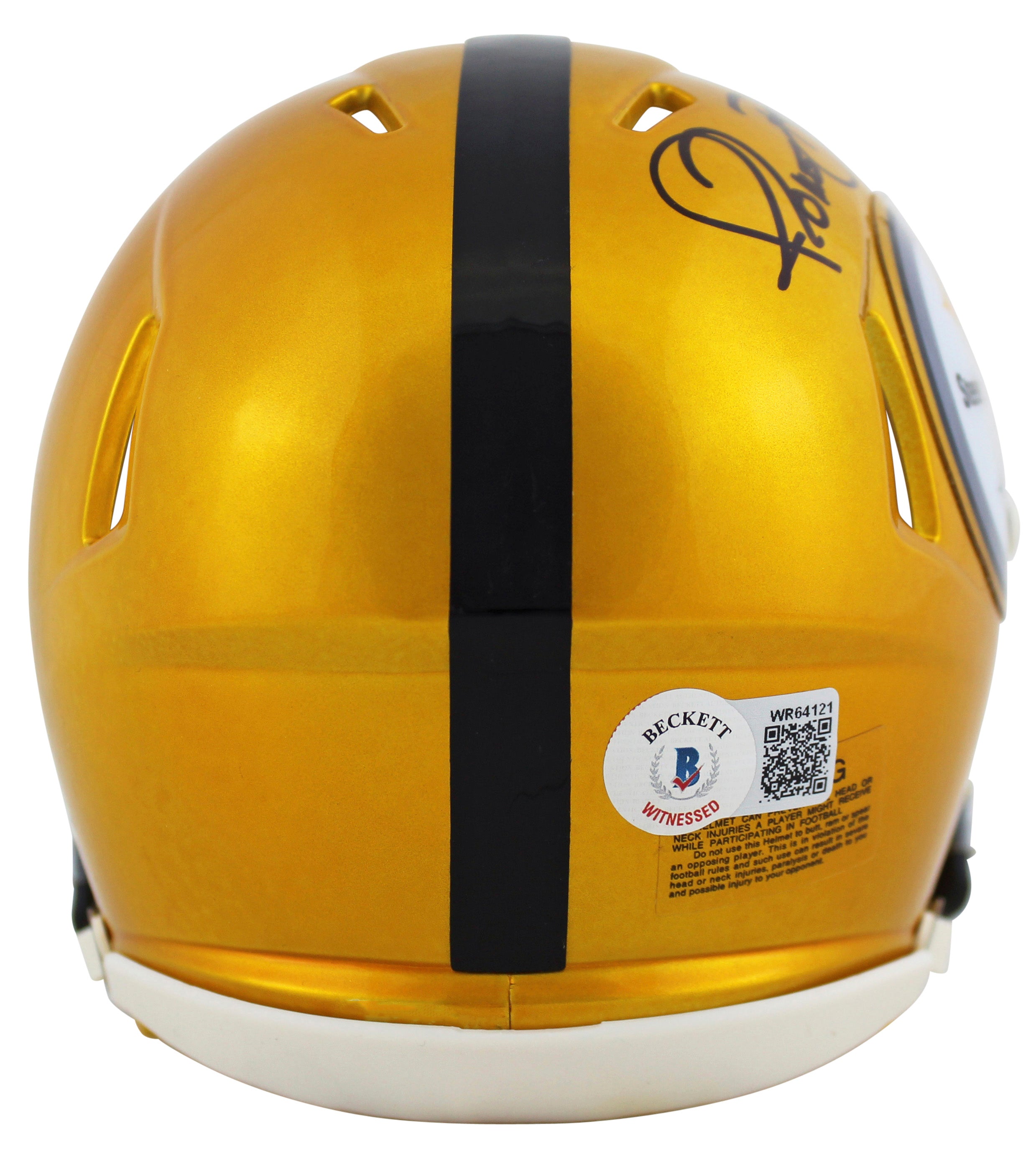 Steelers Jerome Bettis Authentic Signed Flash Speed Mini Helmet BAS Witnessed