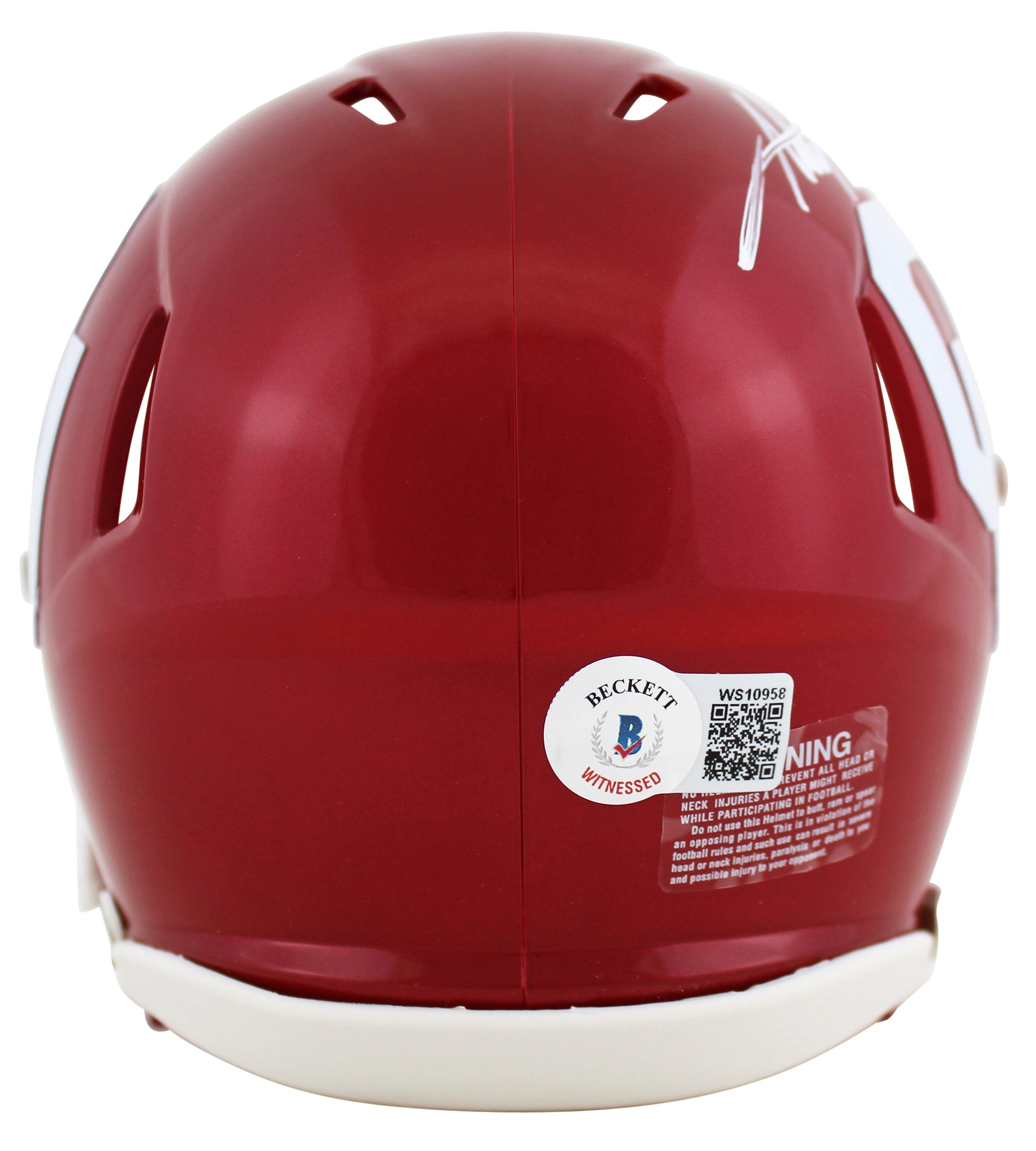 Oklahoma Adrian Peterson Authentic Signed Speed Mini Helmet BAS Witnessed