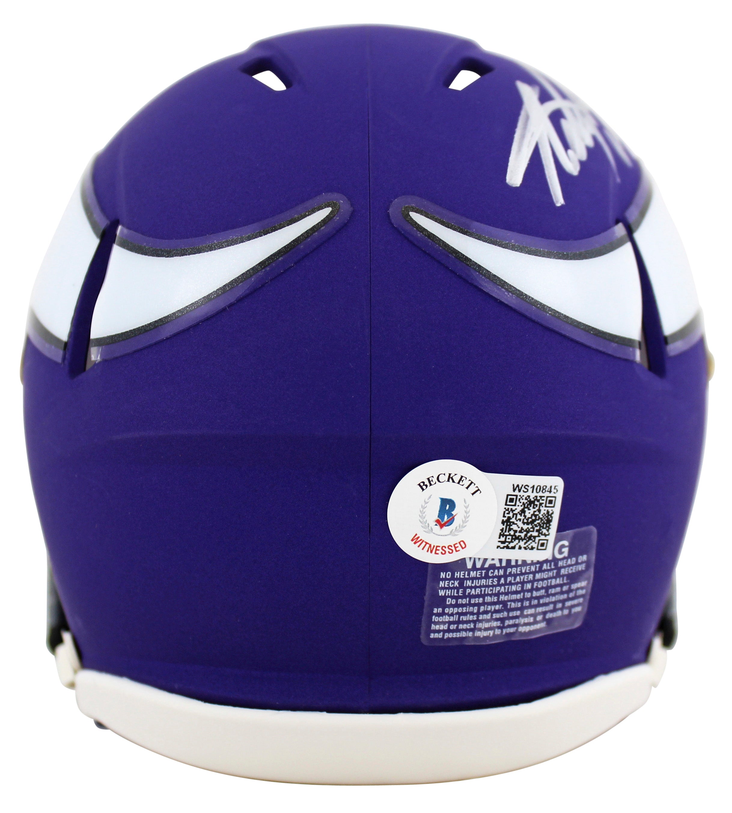 Vikings Adrian Peterson Authentic Signed Mini Helmet W/ Case BAS Witness