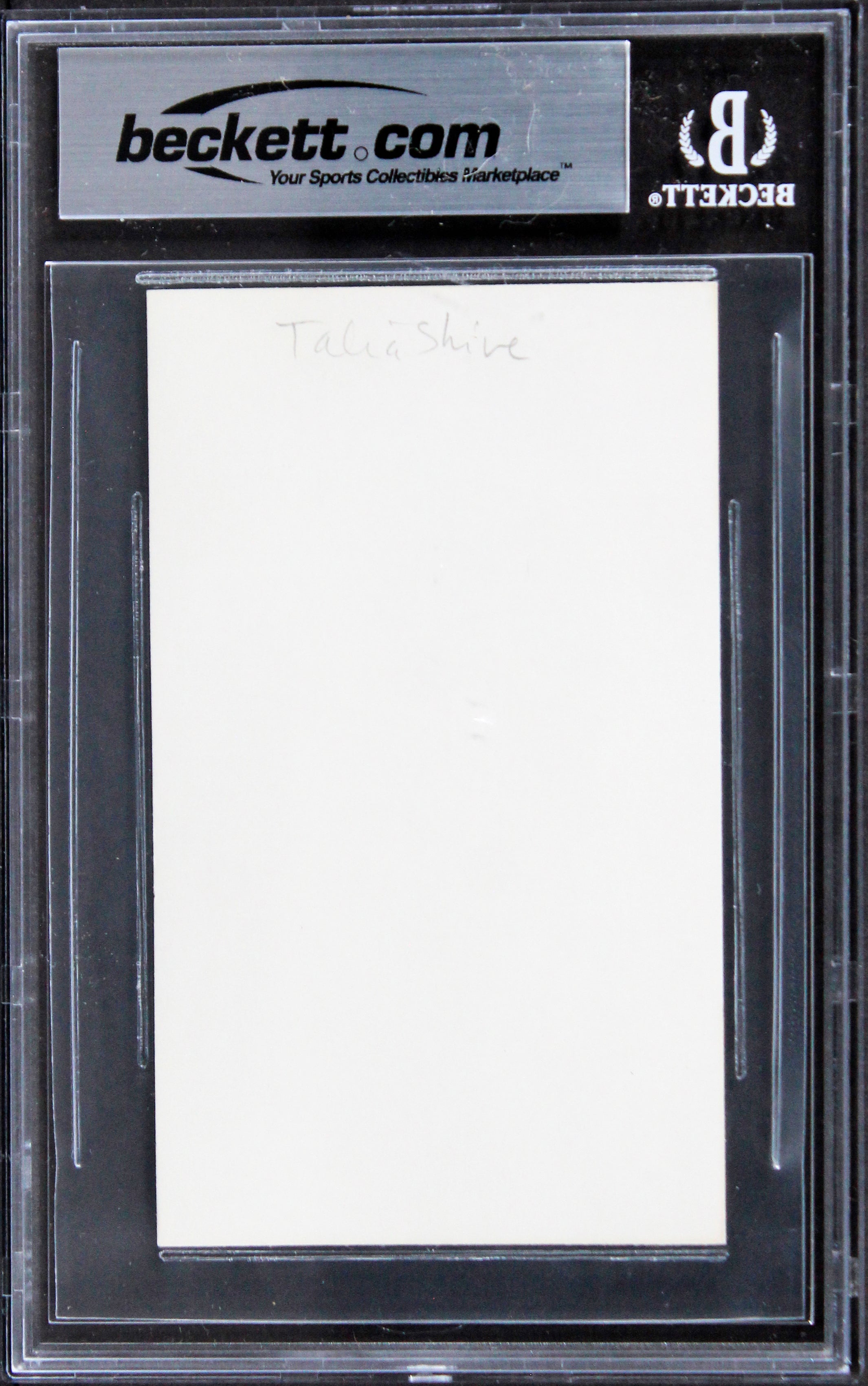Talia Shire Rocky Authentic Signed 3x5 Index Card Autographed BAS Slabbed 4