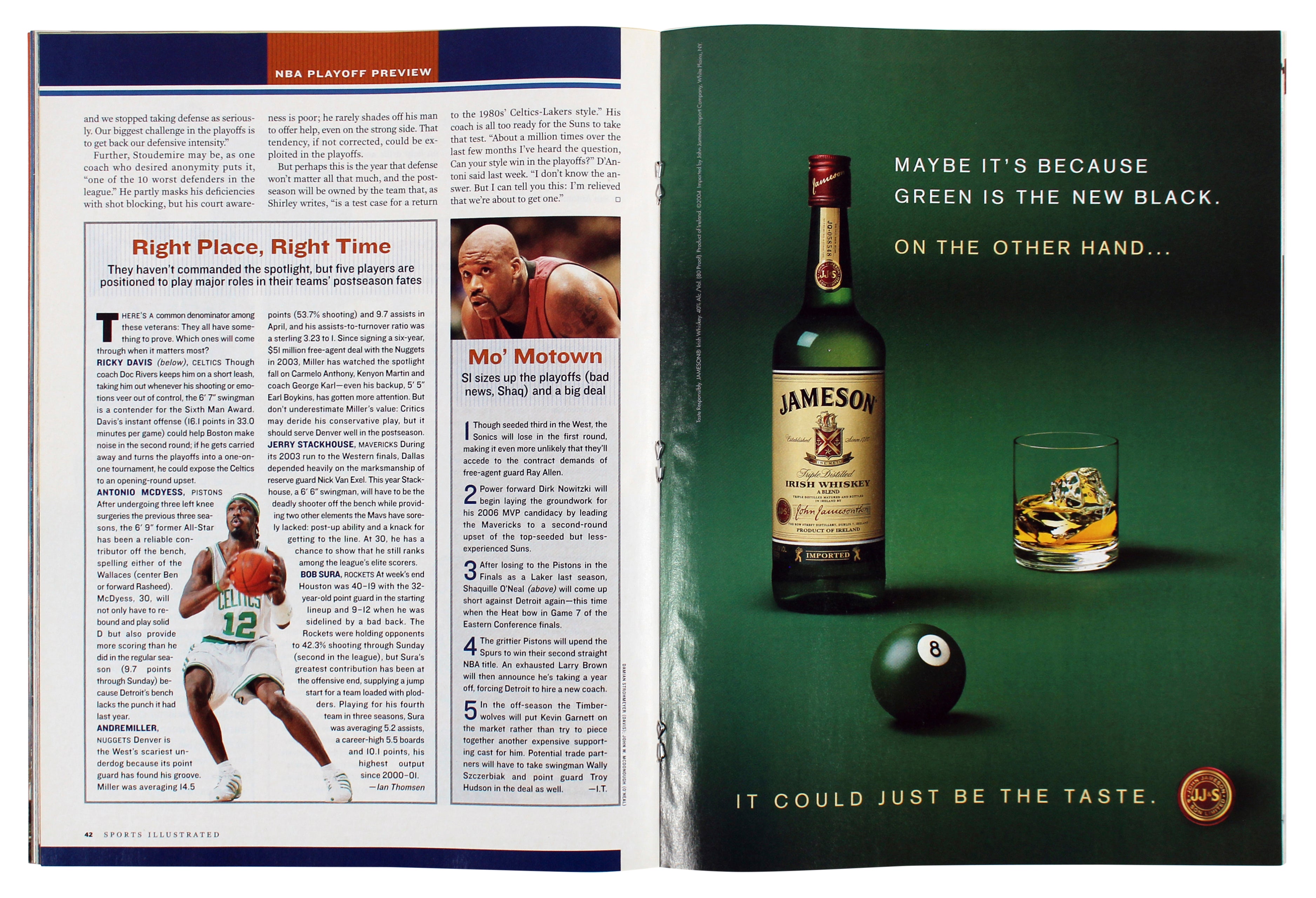 Heat Shaquille O'Neal Signed 2005 Sports Illustrated Magazine BAS Wit #WX21555
