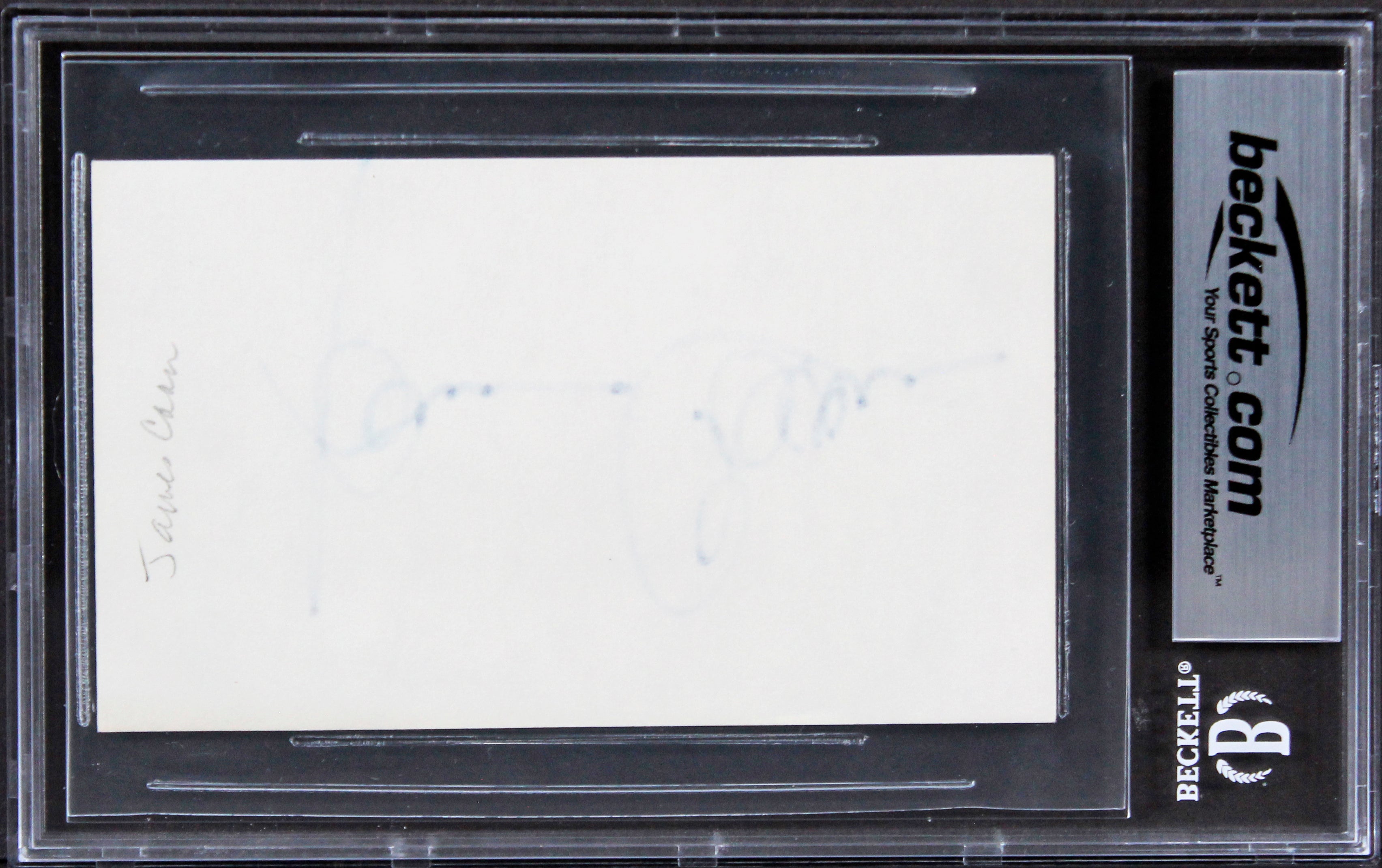 James Caan The Godfather Authentic Signed 3x5 Index Card Autographed BAS Slabbed