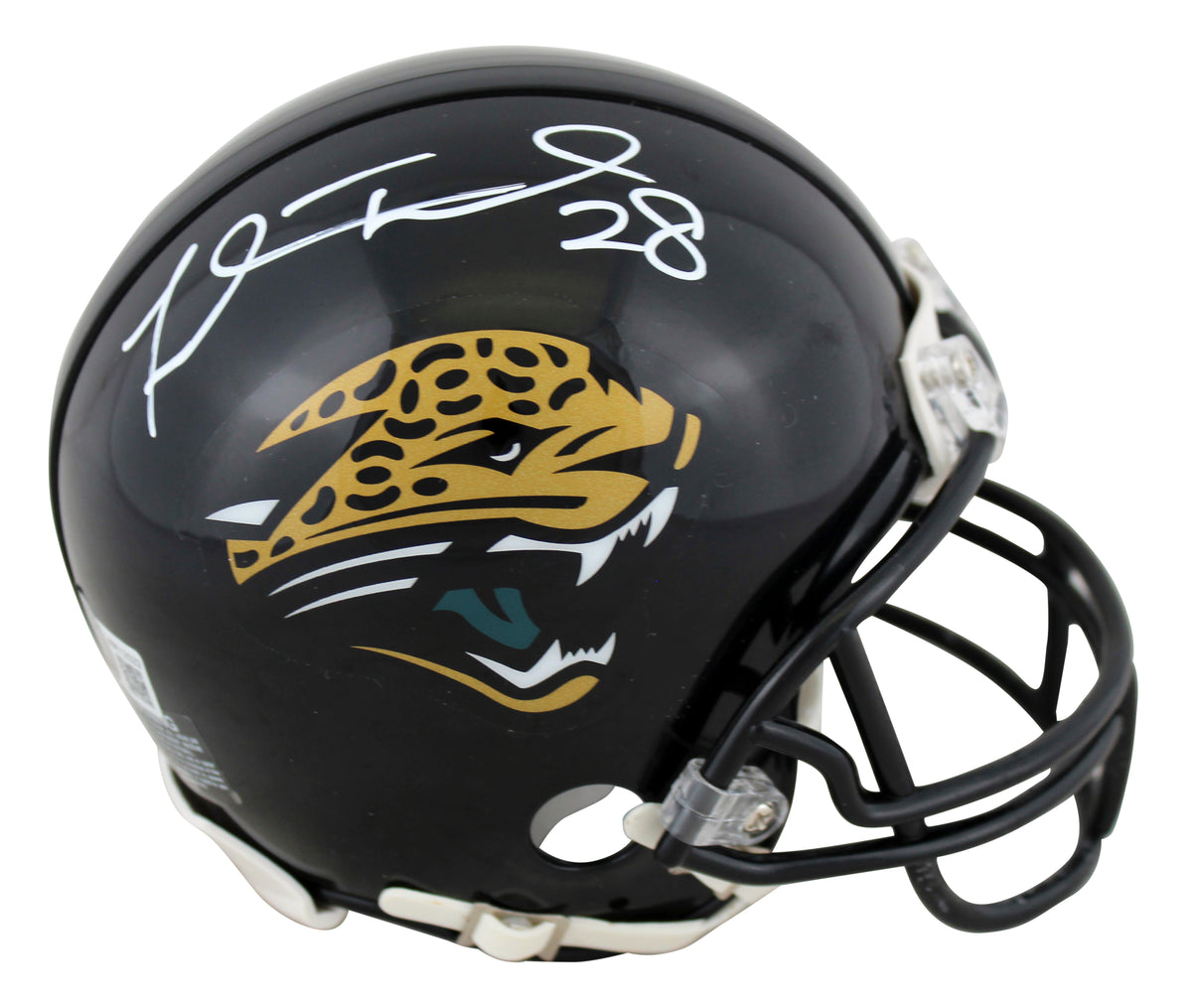 Jaguars Fred Taylor Authentic Signed 95-12 Throwback Rep Mini Helmet BAS Witness