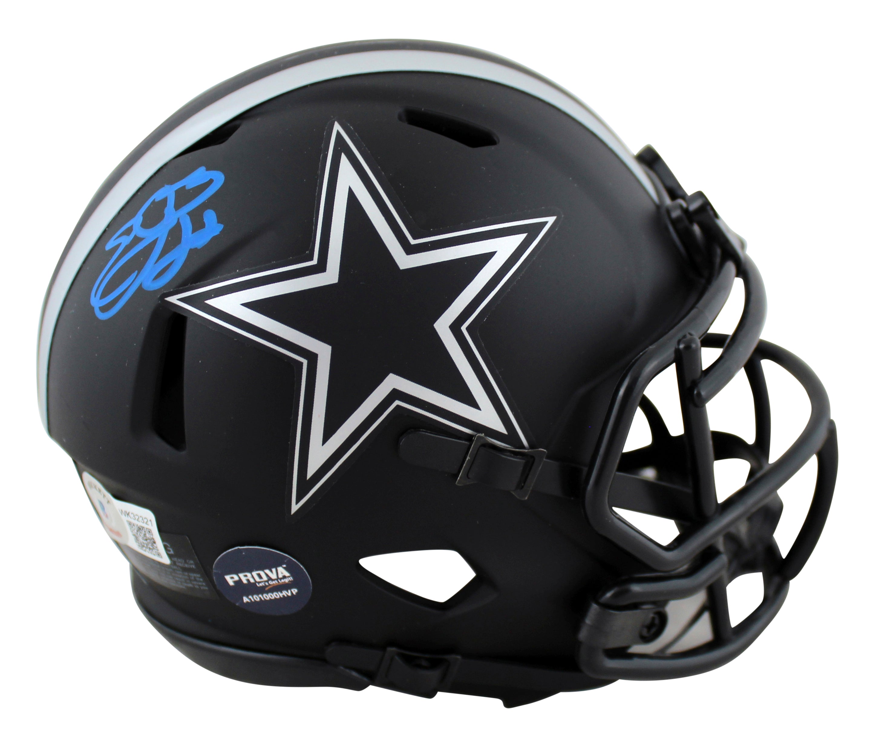 Cowboys Emmitt Smith Authentic Signed Eclipse Mini Helmet BAS Witnessed