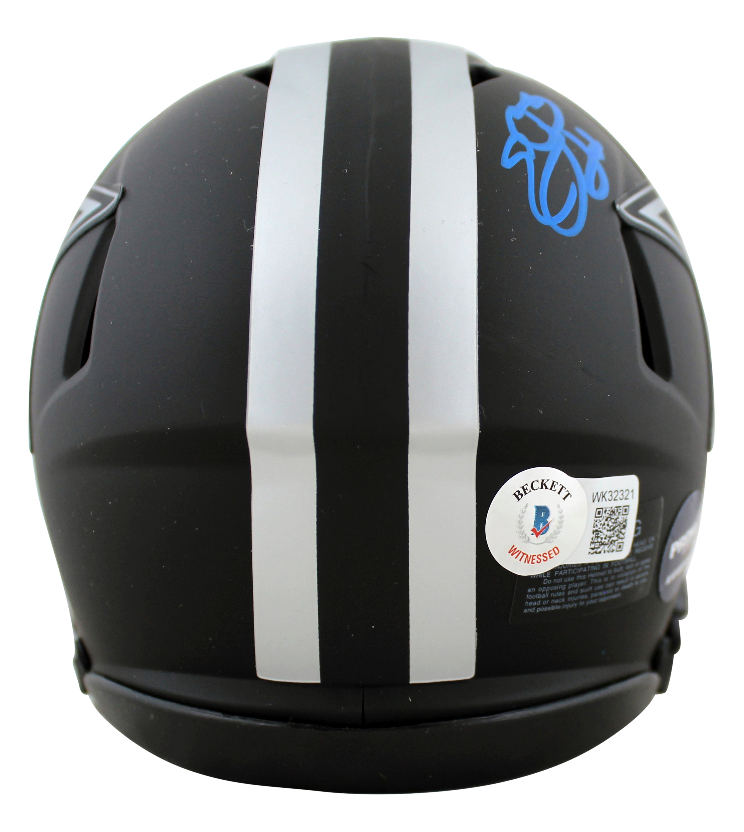 Cowboys Emmitt Smith Authentic Signed Eclipse Mini Helmet BAS Witnessed