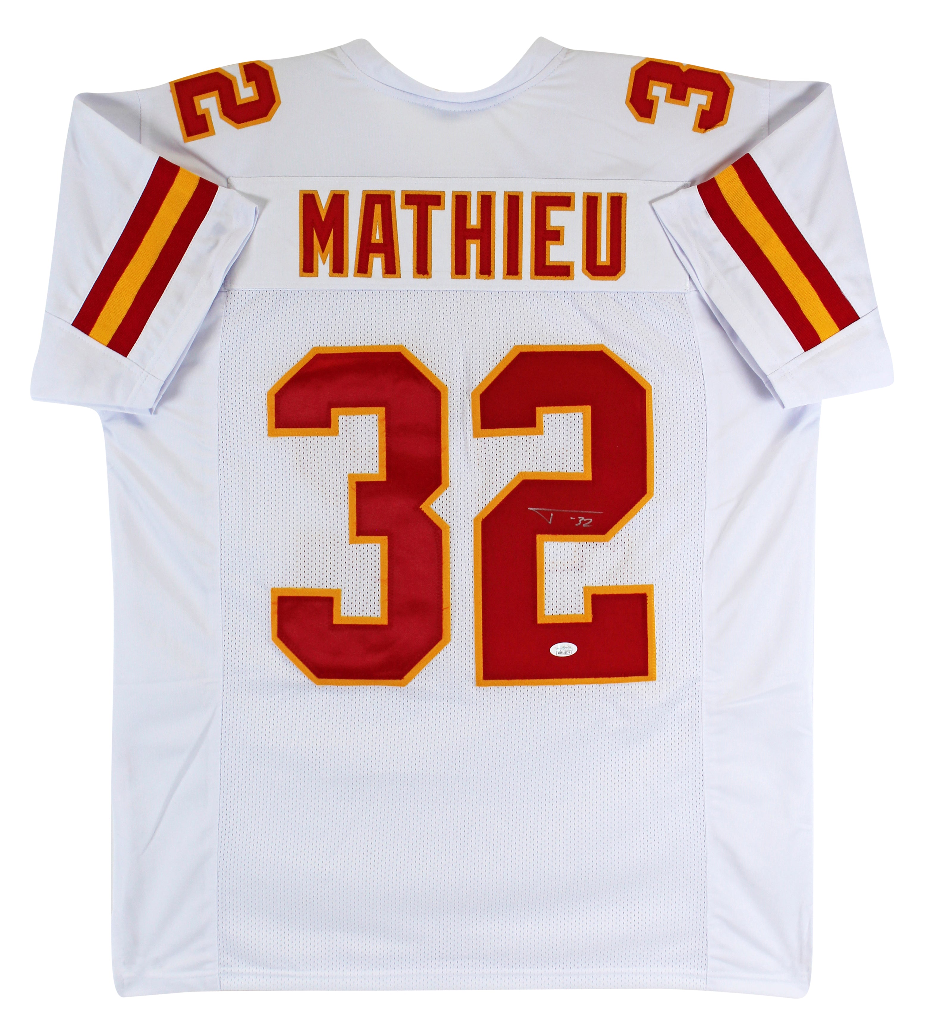 Tyrann Mathieu Authentic Signed White Pro Style Jersey Autographed BAS Witnessed