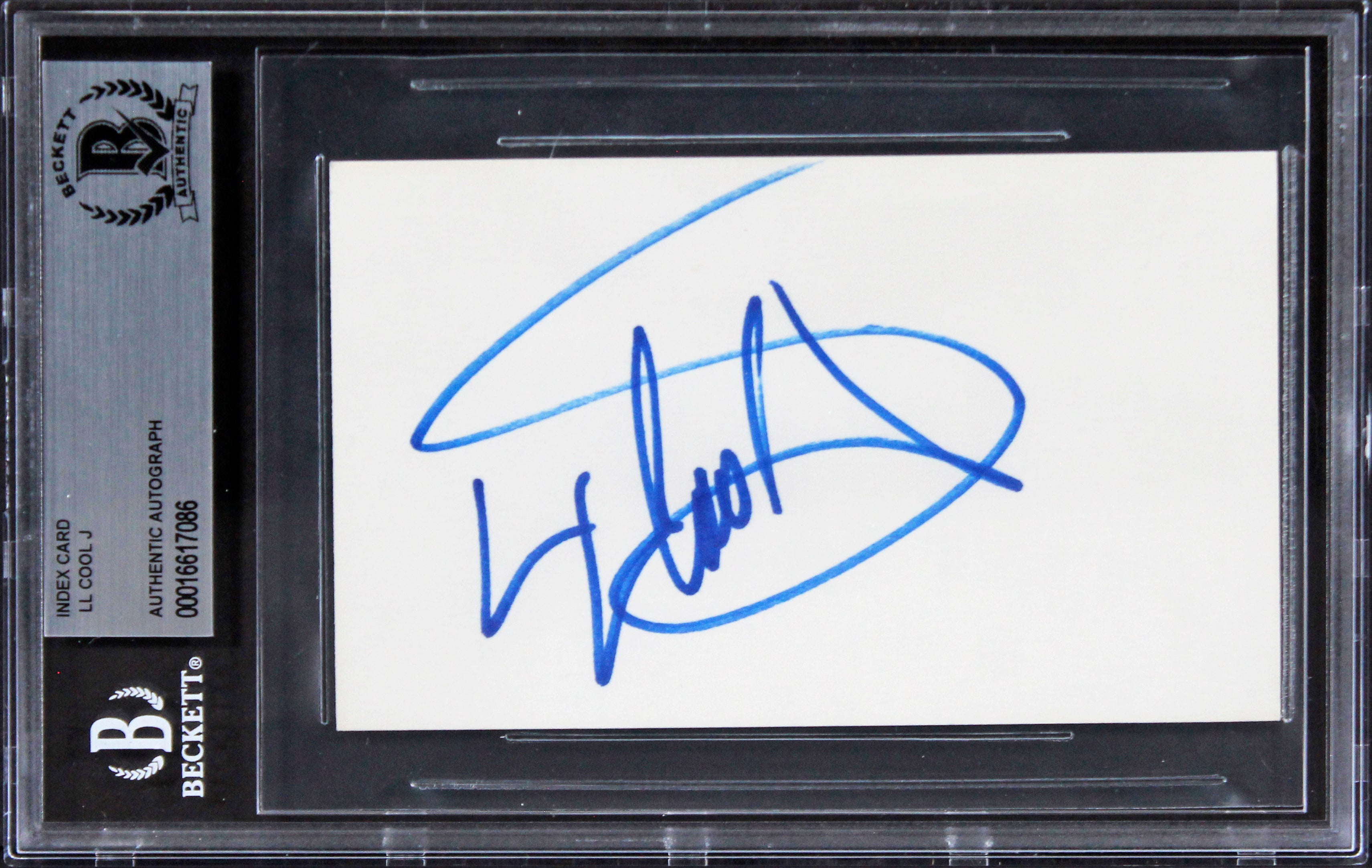LL Cool J NCIS Los Angeles Authentic Signed 3x5 Index Card BAS Slabbed