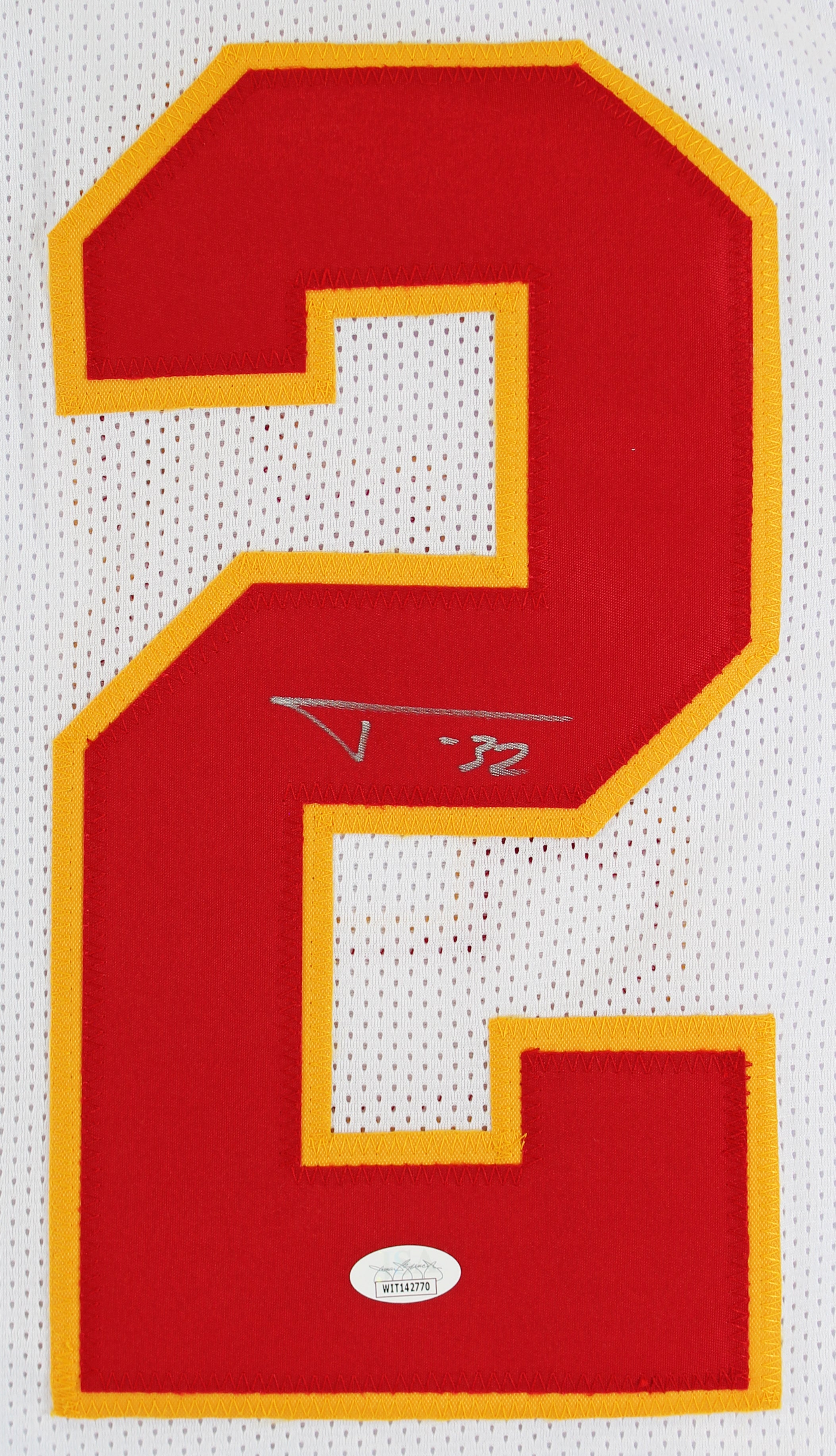 Tyrann Mathieu Authentic Signed White Pro Style Jersey Autographed BAS Witnessed