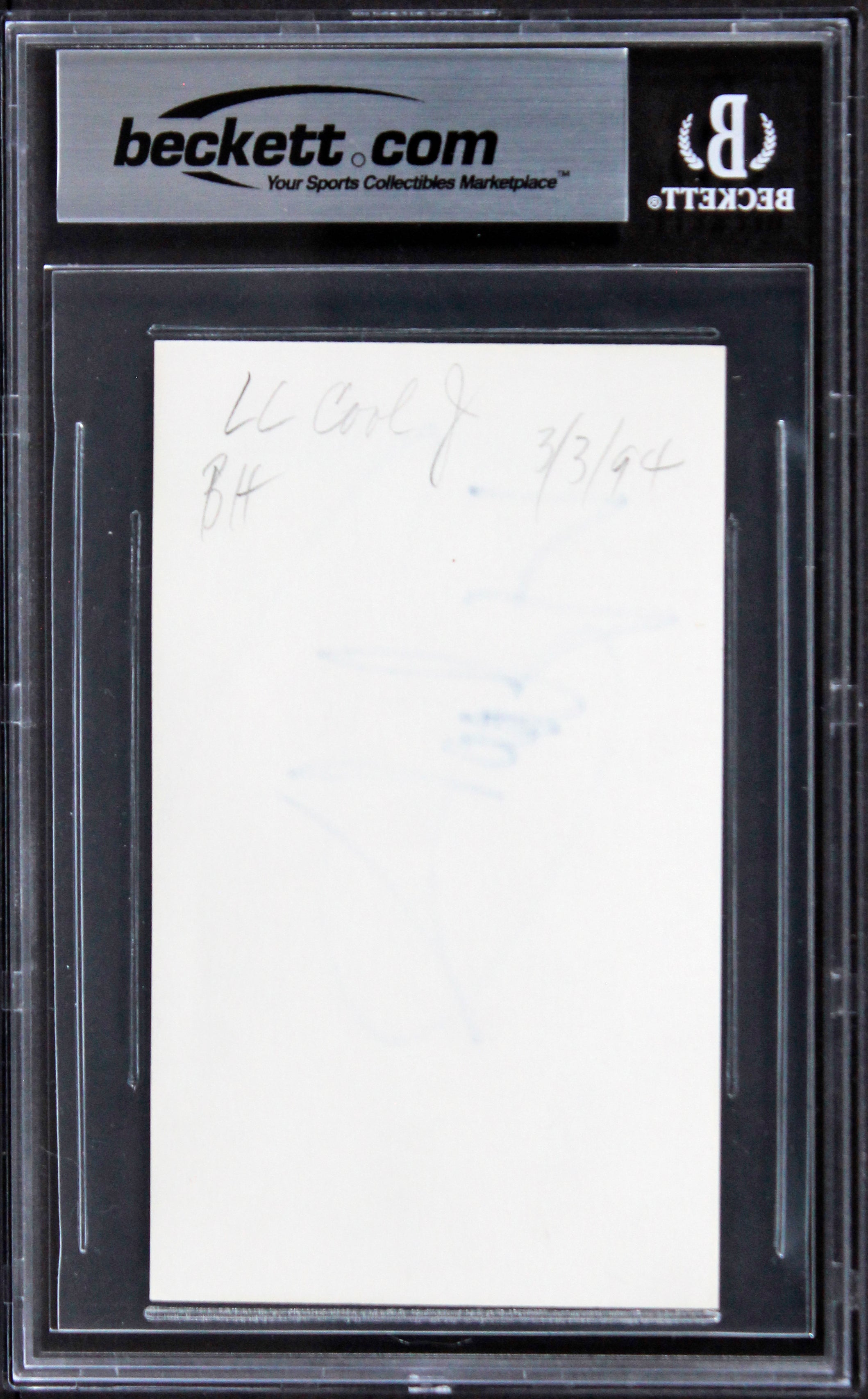 LL Cool J NCIS Los Angeles Authentic Signed 3x5 Index Card BAS Slabbed