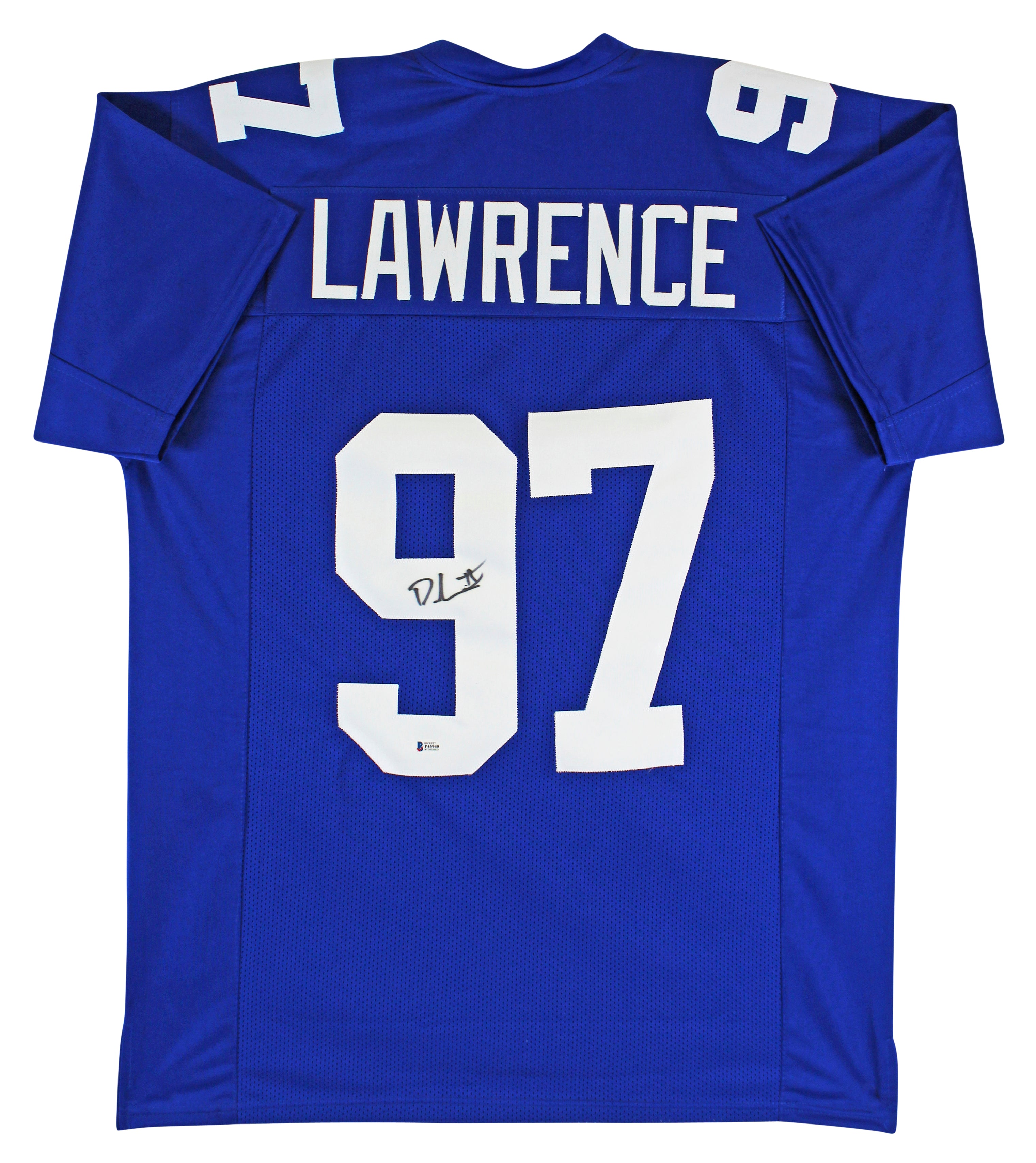Dexter Lawrence Authentic Signed Blue Pro Style Jersey Autographed BAS Witnessed