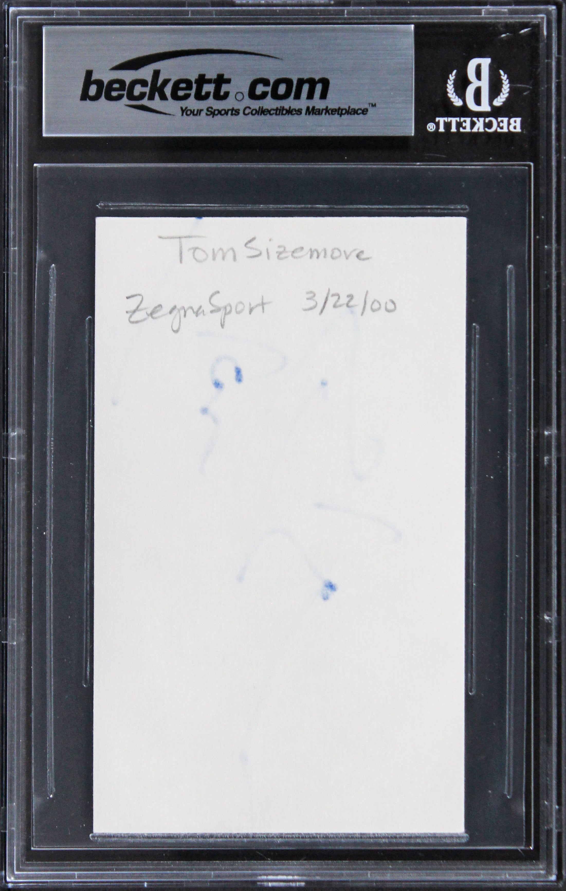 Tom Sizemore Saving Private Ryan Authentic Signed 3x5 Index Card BAS Slabbed 1