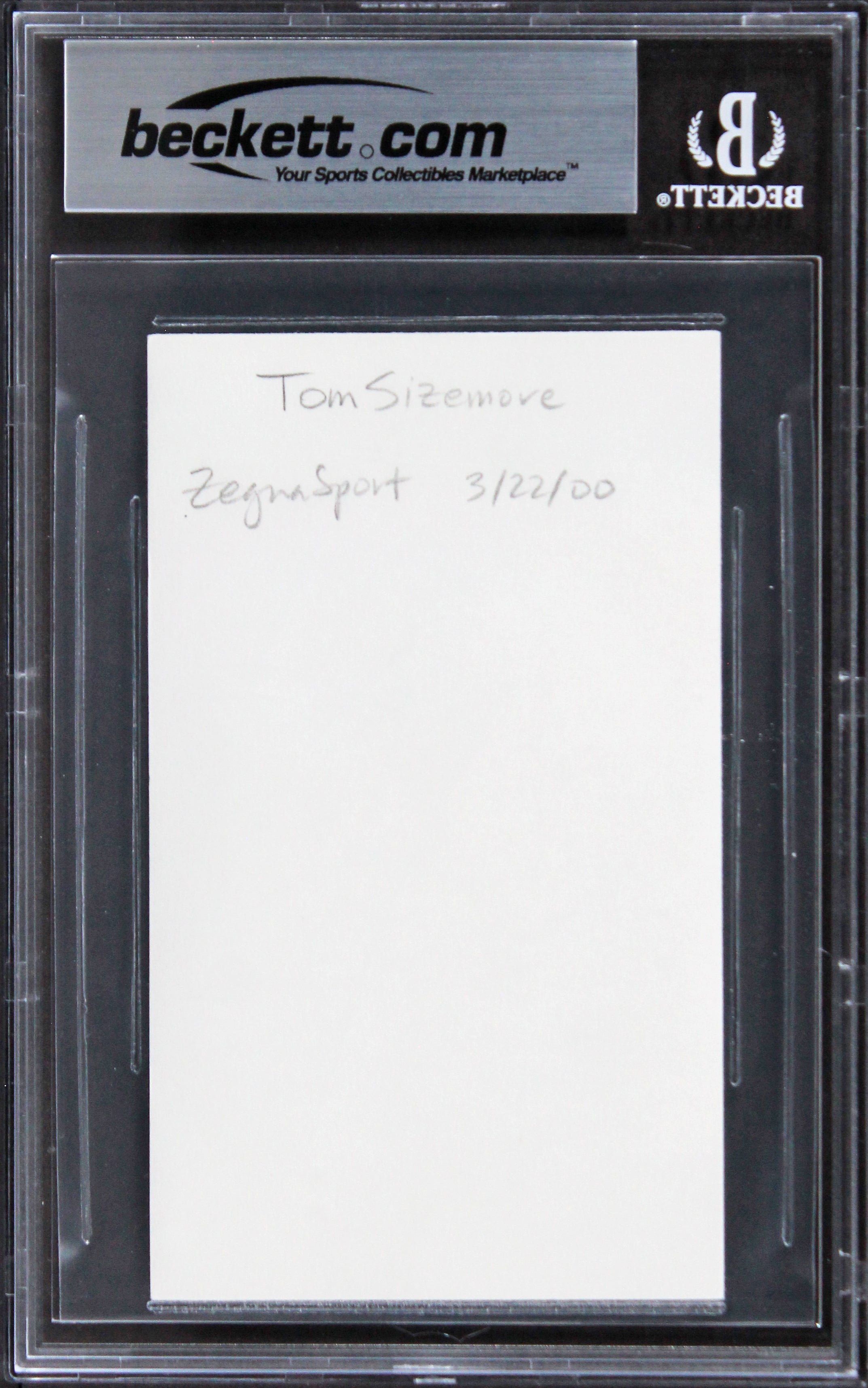 Tom Sizemore Saving Private Ryan Authentic Signed 3x5 Index Card BAS Slabbed 2