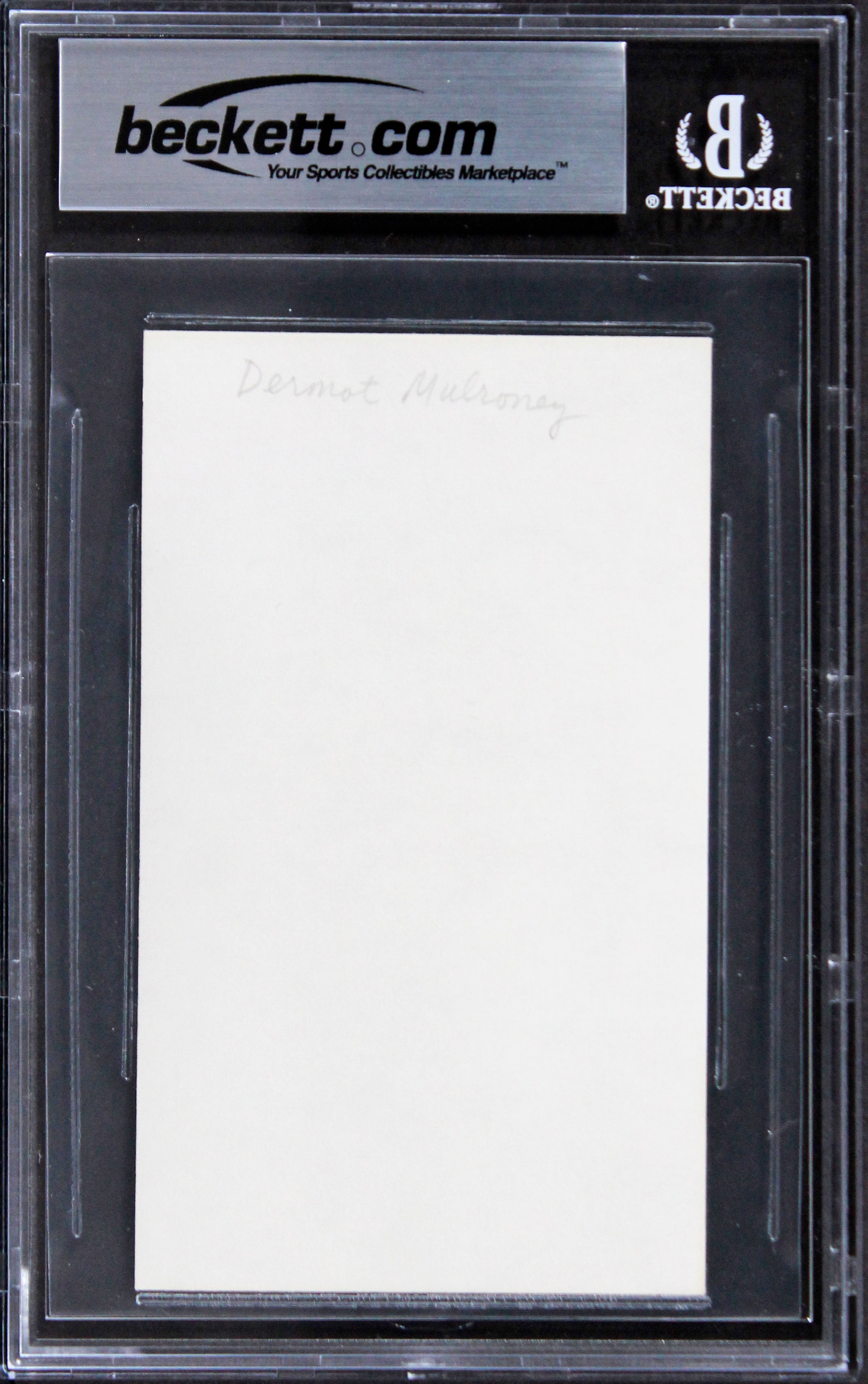 Dermot Mulroney My Best Friend's Wedding Signed 3x5 Index Card BAS Slabbed