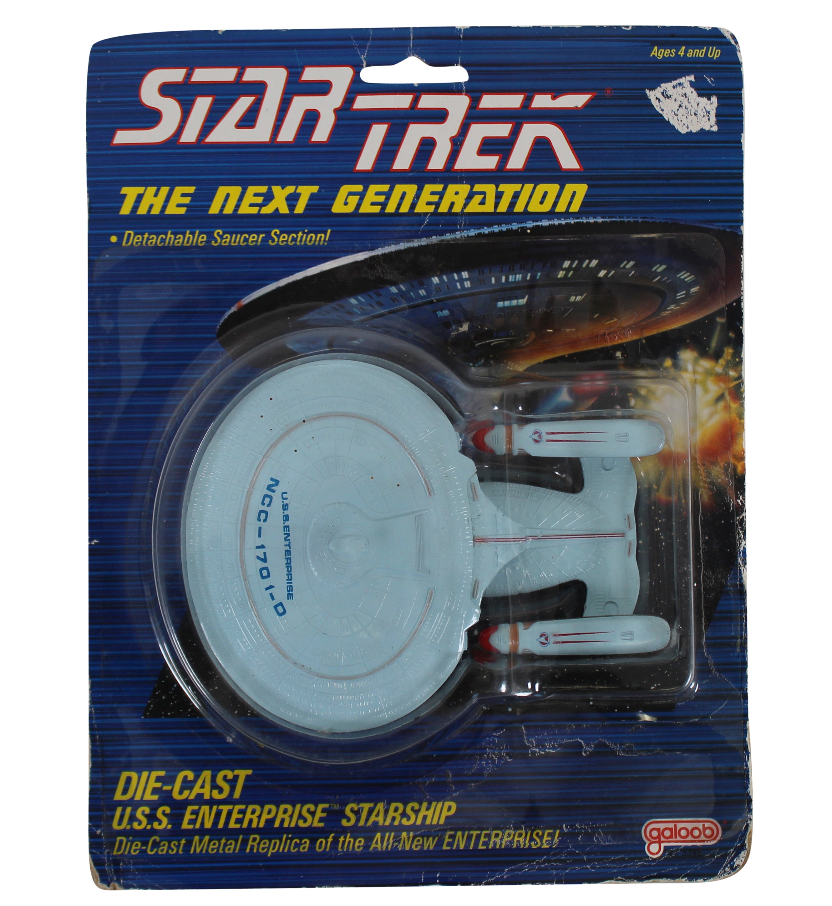 1988 Galoob U.S.S. Enterprise Starship Die-Cast Metal Replica Un-signed