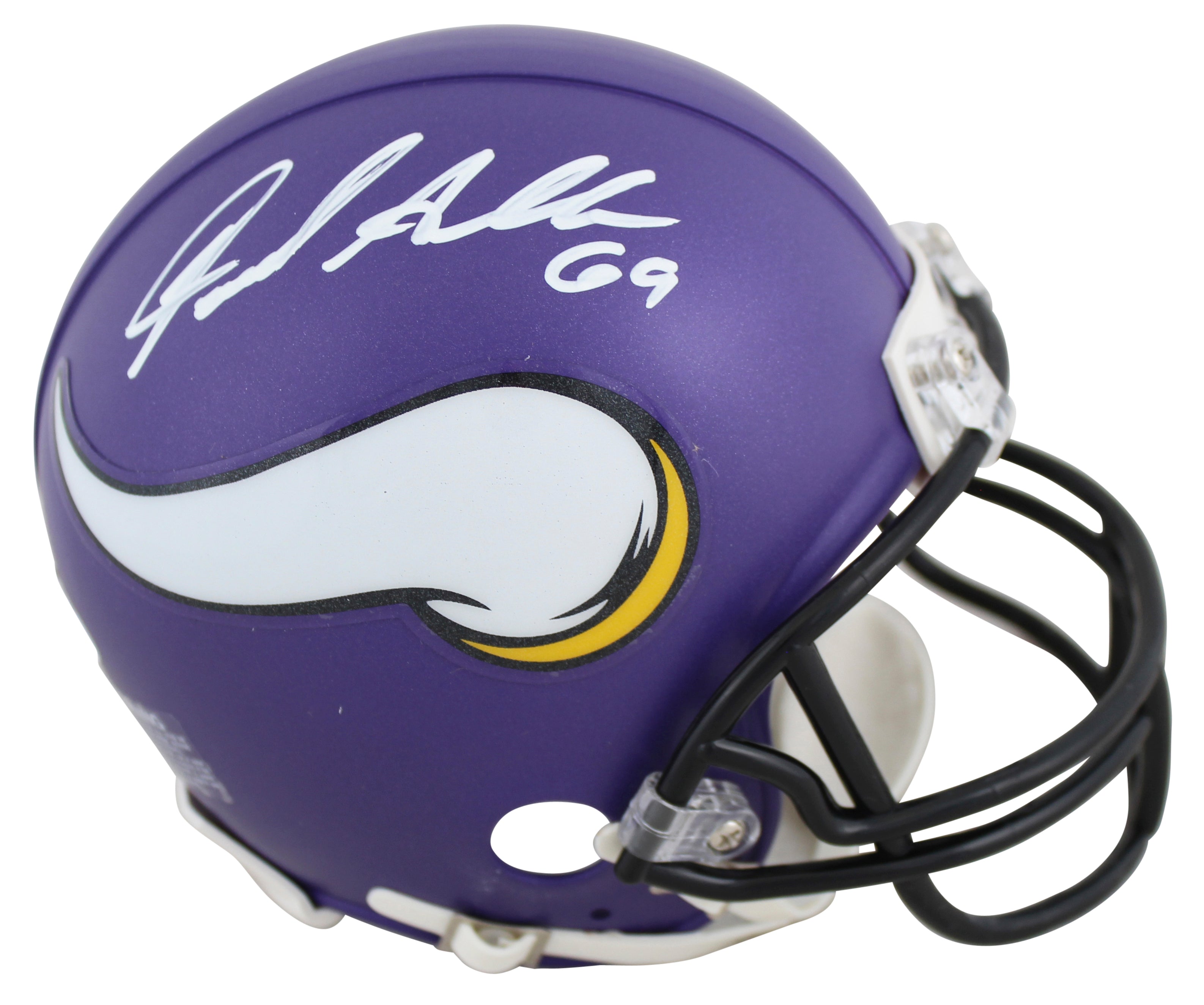 Vikings Jared Allen Authentic Signed Purple Rep Mini Helmet BAS Witnessed