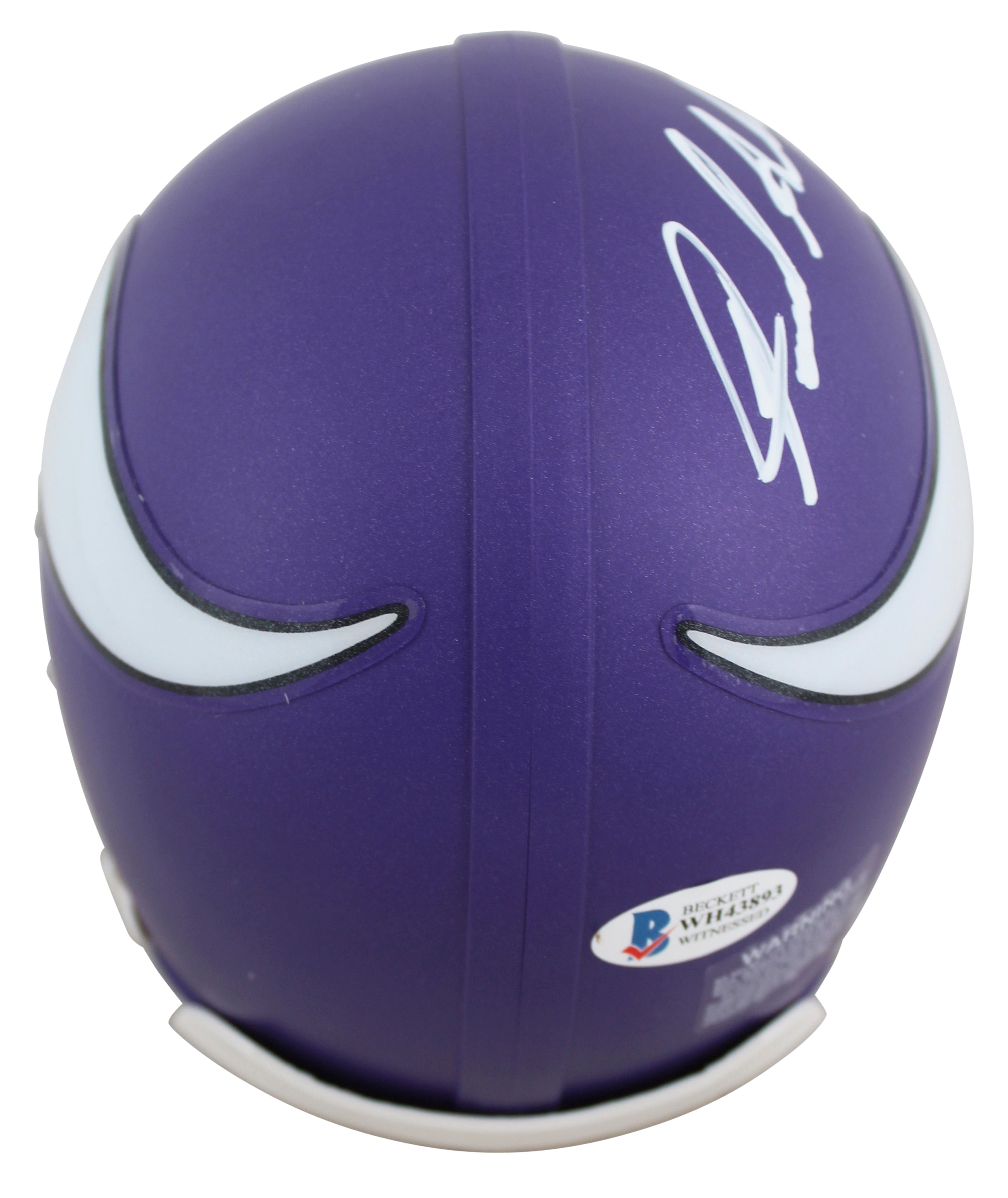 Vikings Jared Allen Authentic Signed Purple Rep Mini Helmet BAS Witnessed