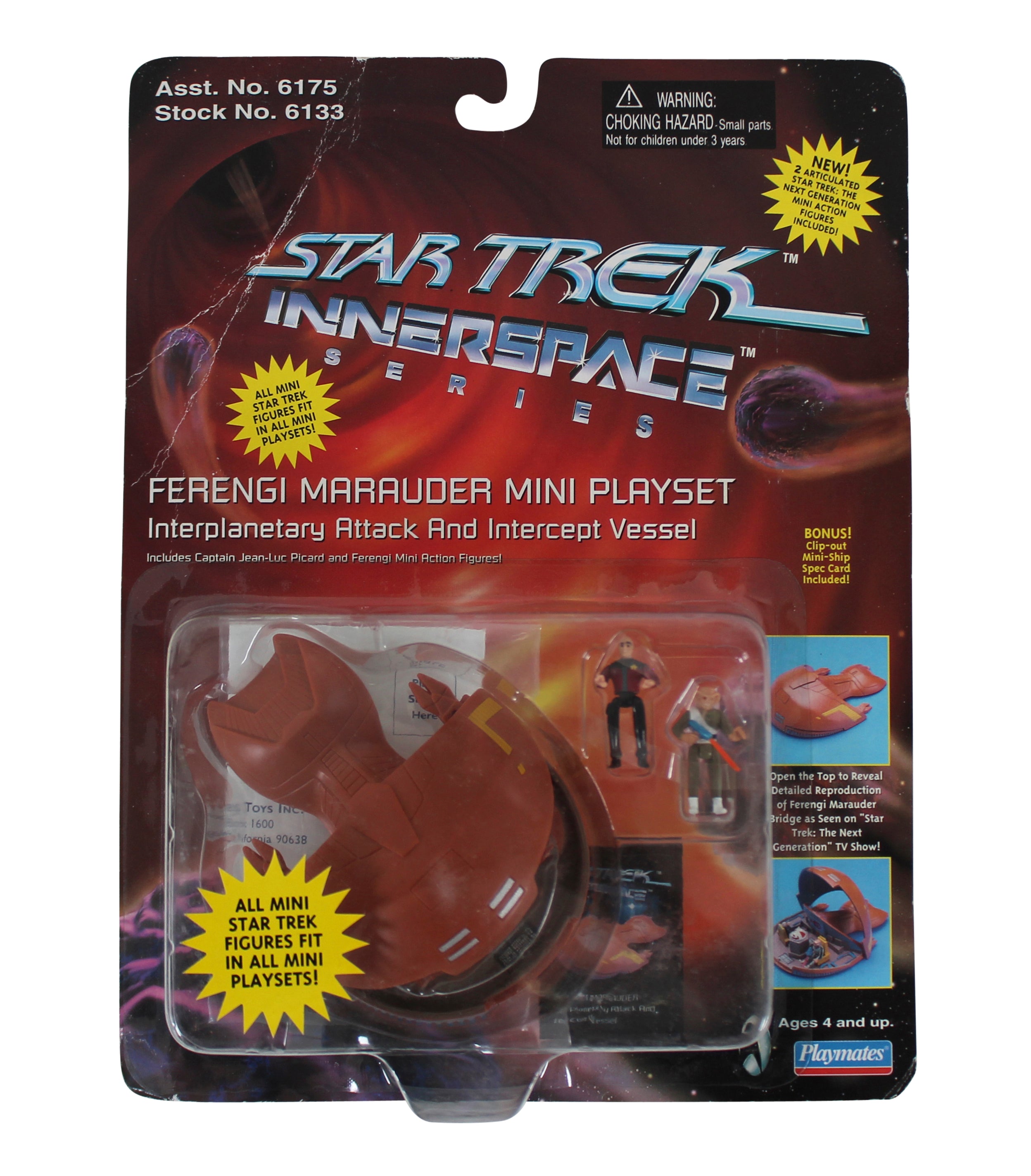 1995 Star Trek Deep Interspace Series Playmates Ferengi Marauder Mini Playset