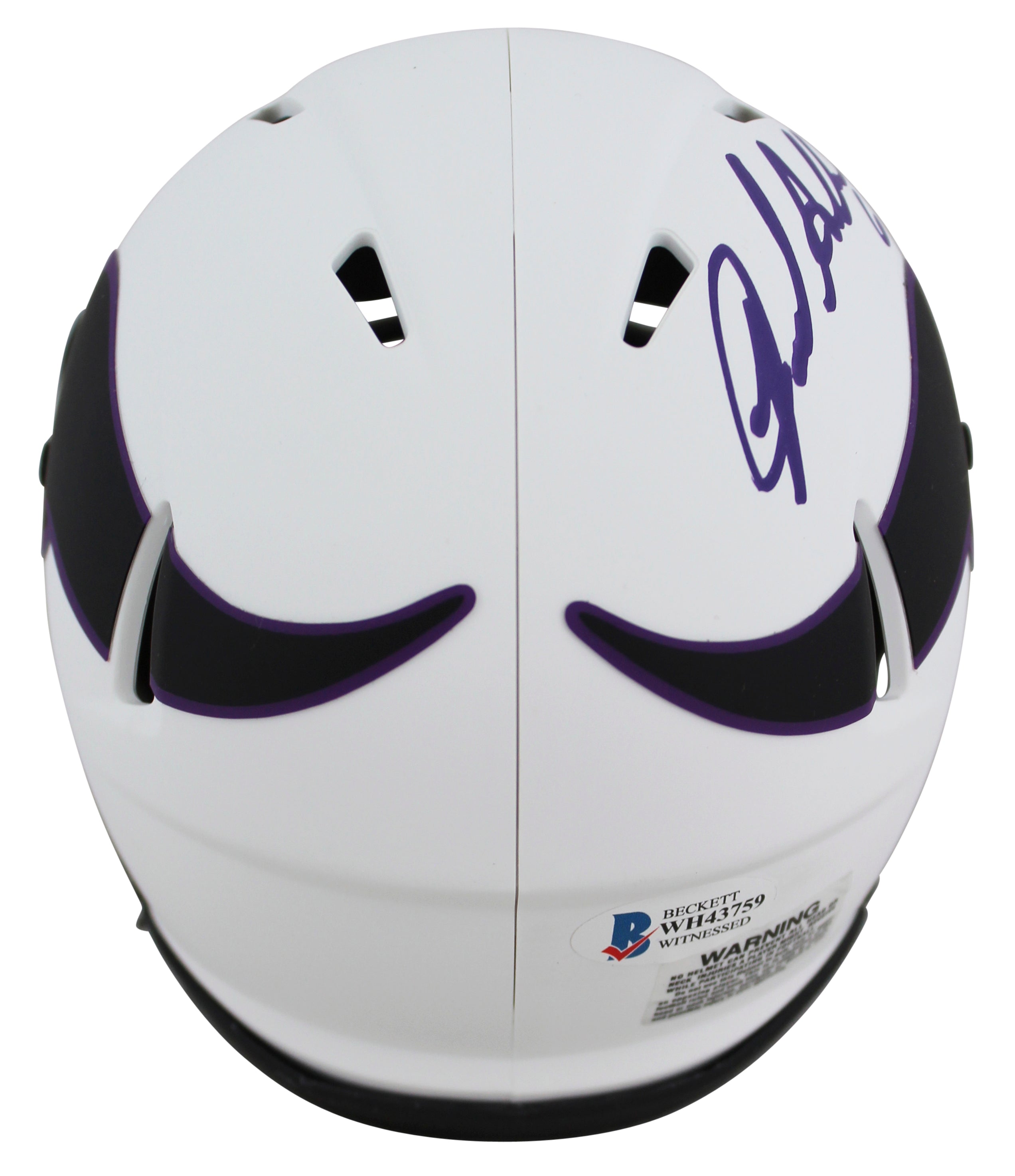 Vikings Jared Allen Authentic Signed Lunar Speed Mini Helmet BAS Witnessed